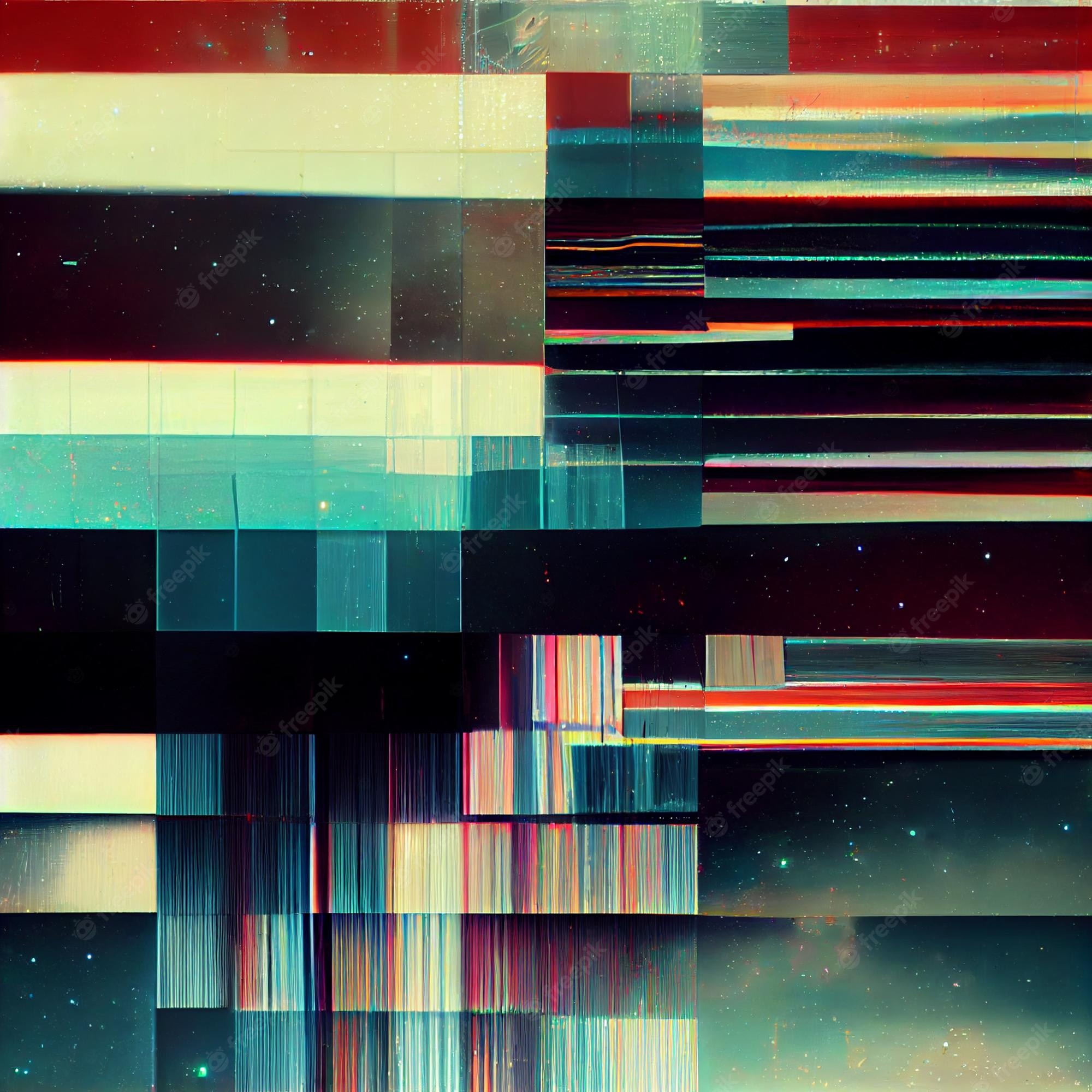 Premium Photo. Glitch background abstract glitchy technology retro vhs video wallpaper 4k