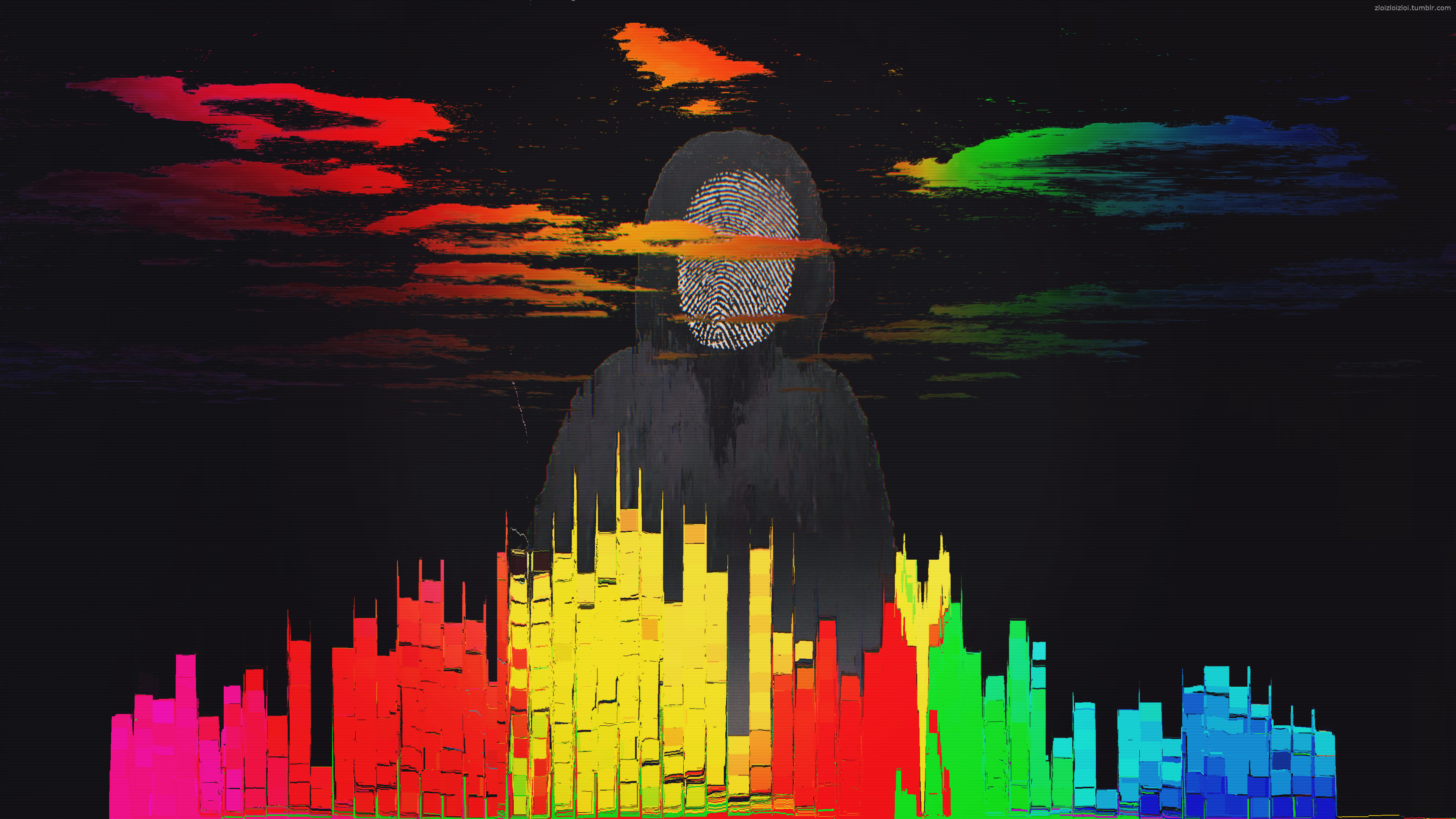 Wallpaper 4k Glitch Art Abstract City Wallpaper