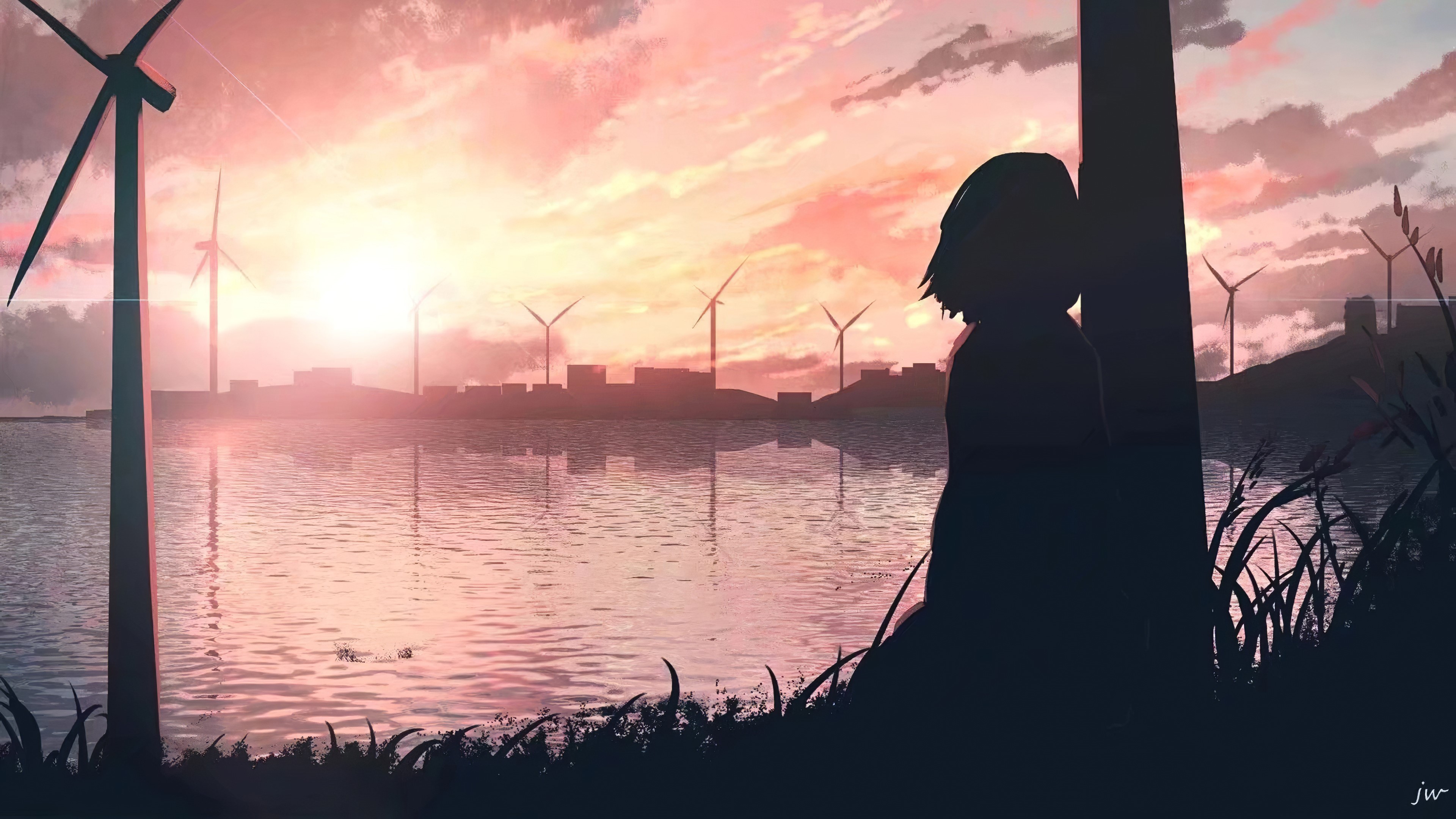 Wallpaper / anime girl, anime, sad, alone, artist, artwork, digital art, hd, 4k free download
