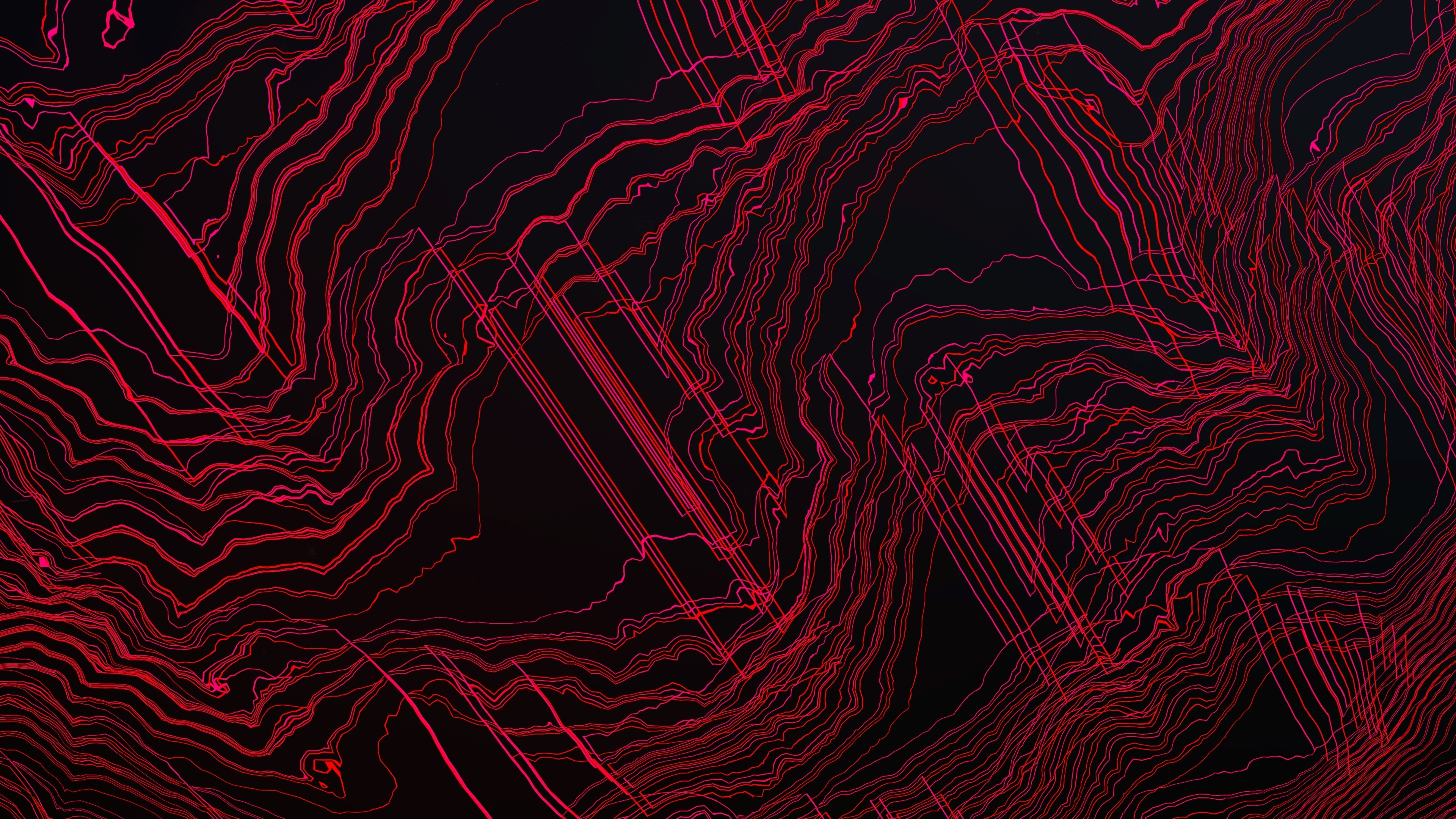 Download wallpaper 3840x2160 glitch art, lines, curvy, abstract 4k wallpaper, uhd wallpaper, 16:9 widescreen 3840x2160 HD background, 9044