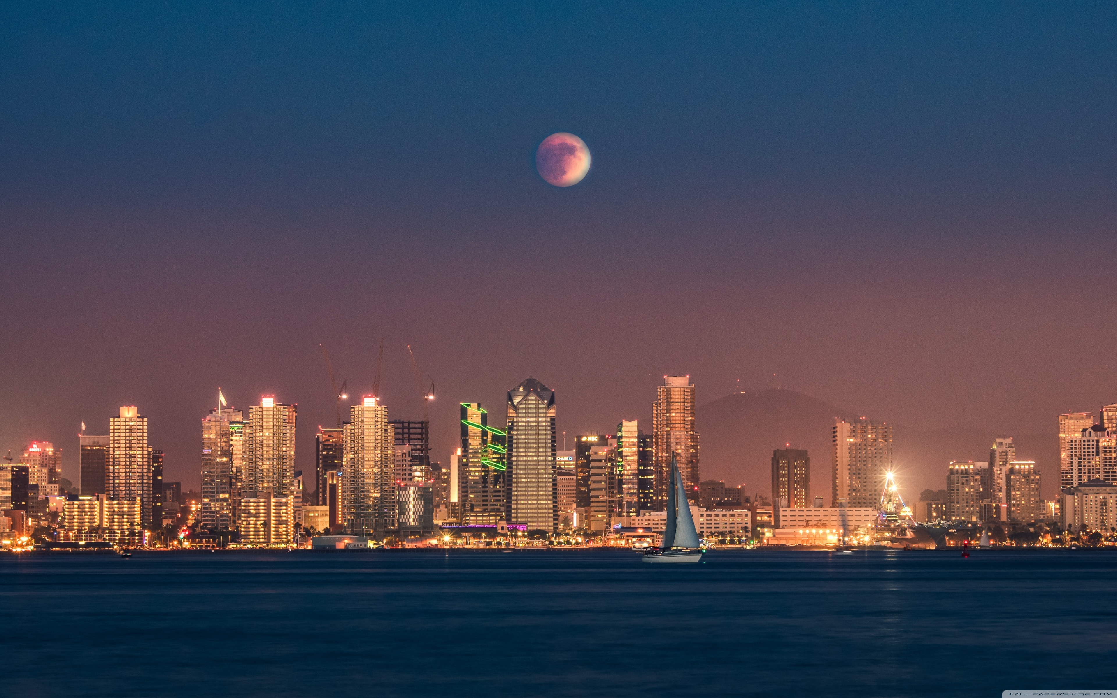 Free download Supermoon Eclipse over San Diego 4K HD Desktop Wallpaper for 4K [3840x2400] for your Desktop, Mobile & Tablet. Explore Supermoon Wallpaper