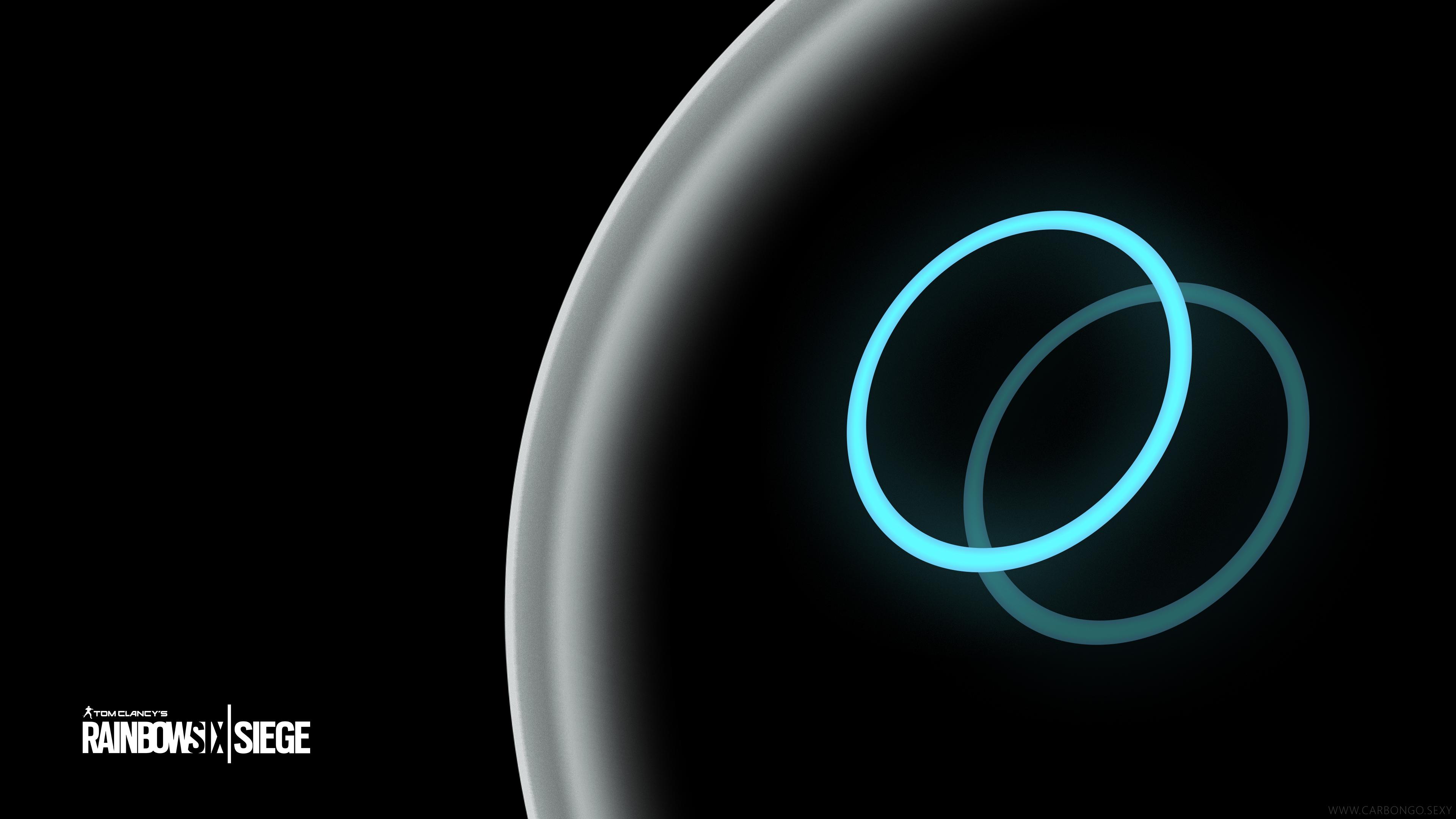 Black Eye wallpaper in 4K - decided to make a minimalistic Rainbow Six wallpaper just for fun