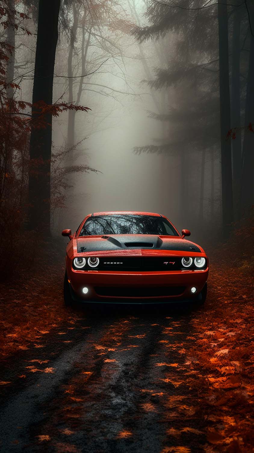 Dodge Challenger Demon Red iPhone Wallpaper HD 1
