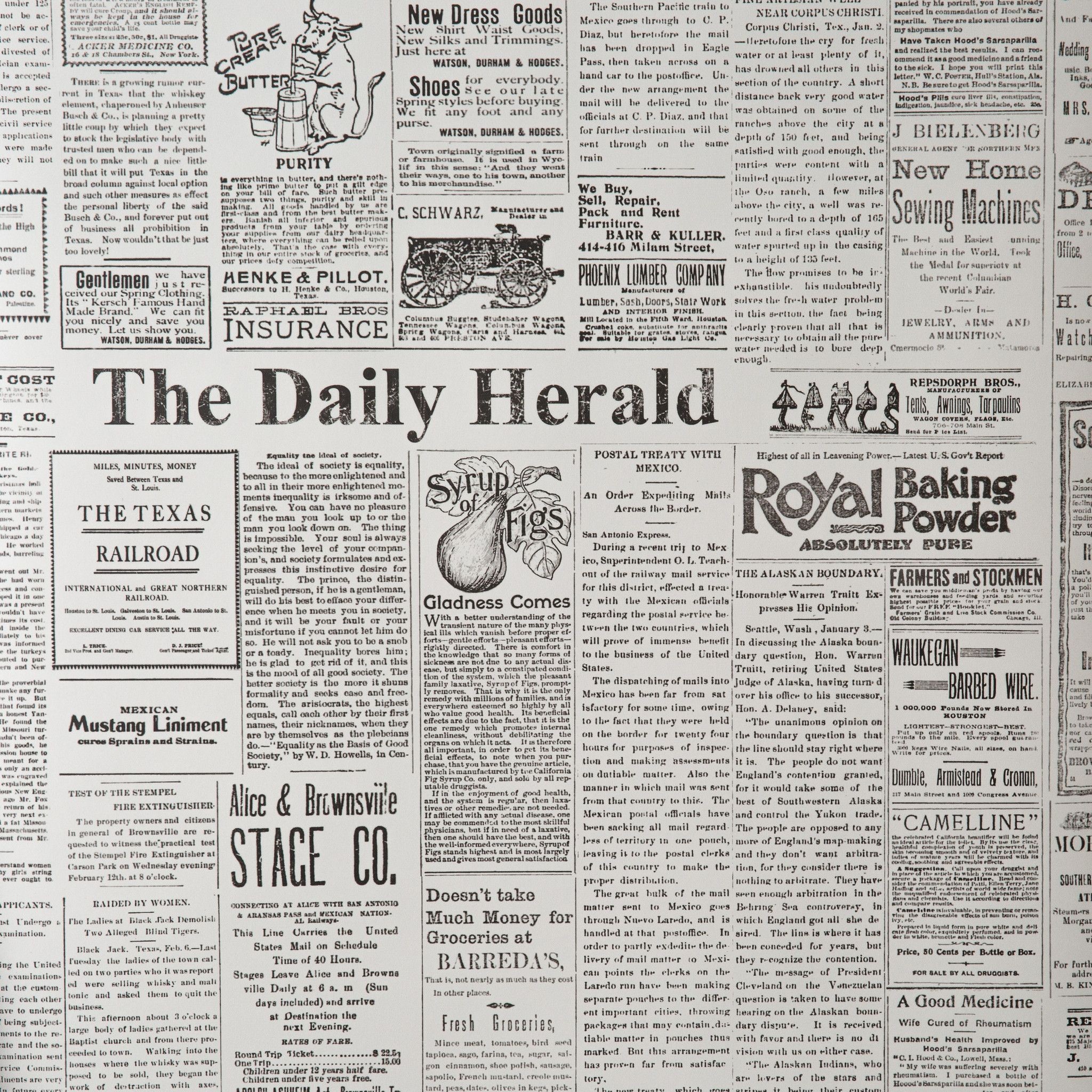 Black And White Newspaper Wallpaper