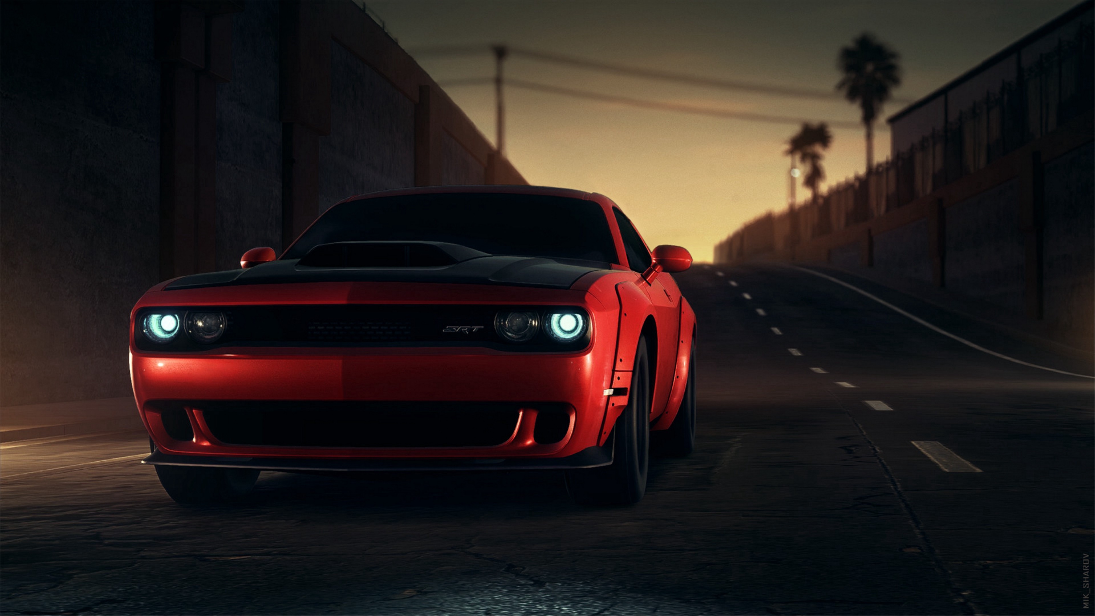 4K Dodge Srt Dodge Sportscar Wallpaper - [3840x2160]
