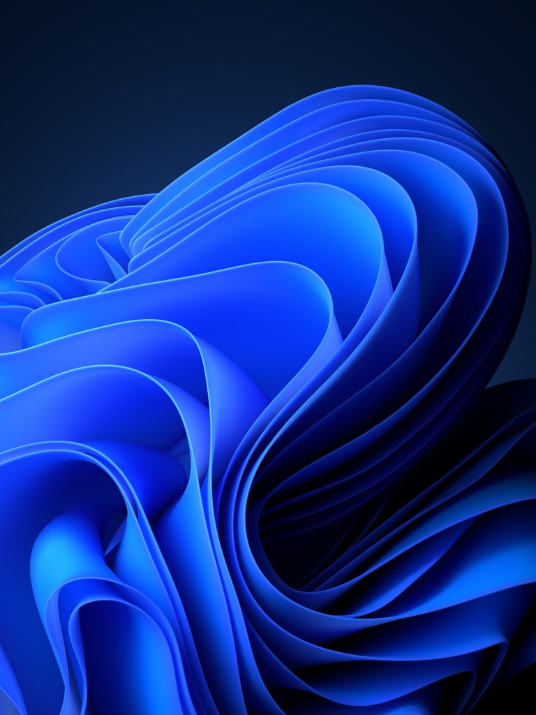 Blue Abstract Dark Mode 4K Wallpaper