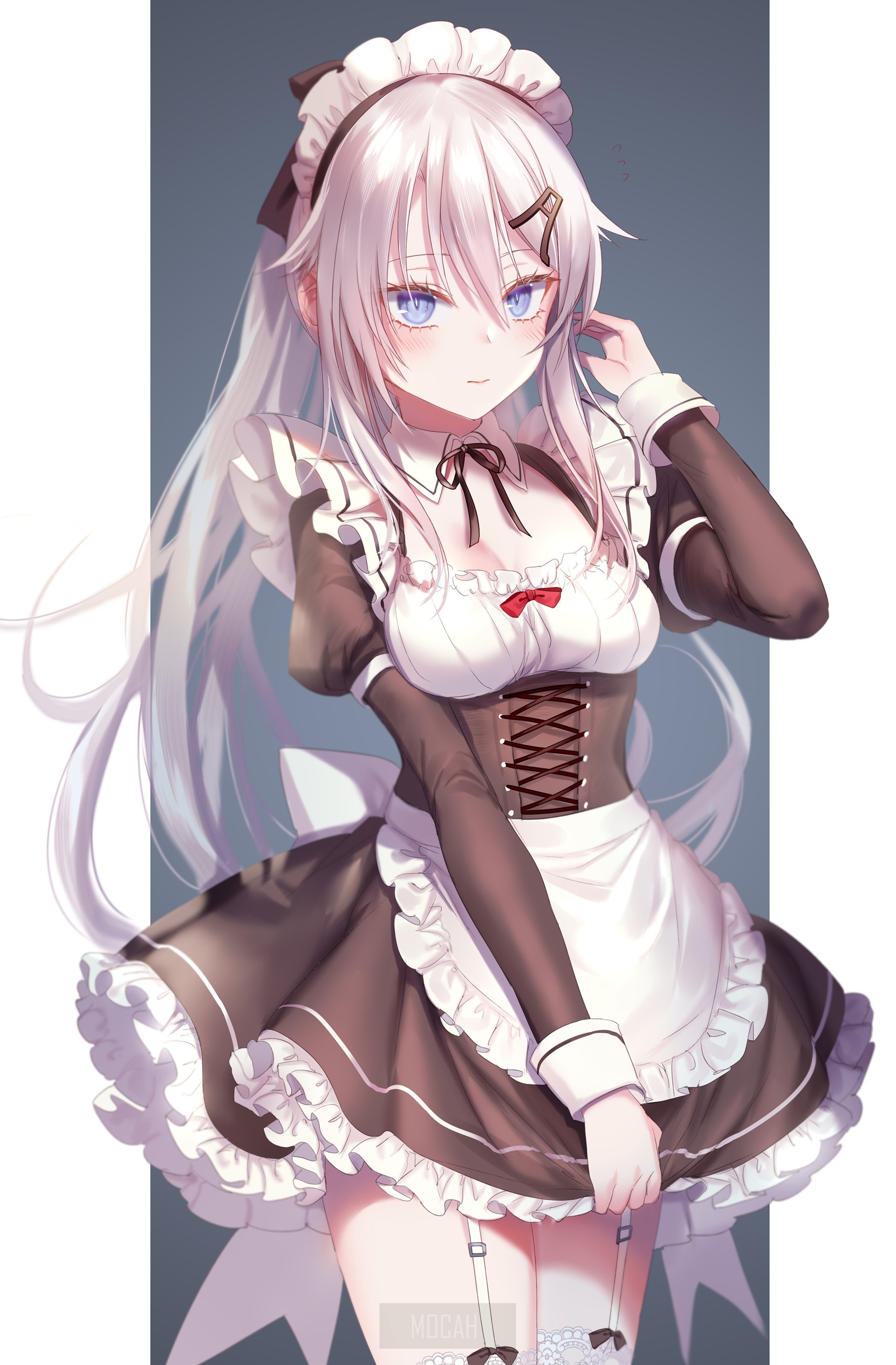 anime, anime girl, maid outfit wallpaper free download, 1969x3000 Gallery HD Wallpaper
