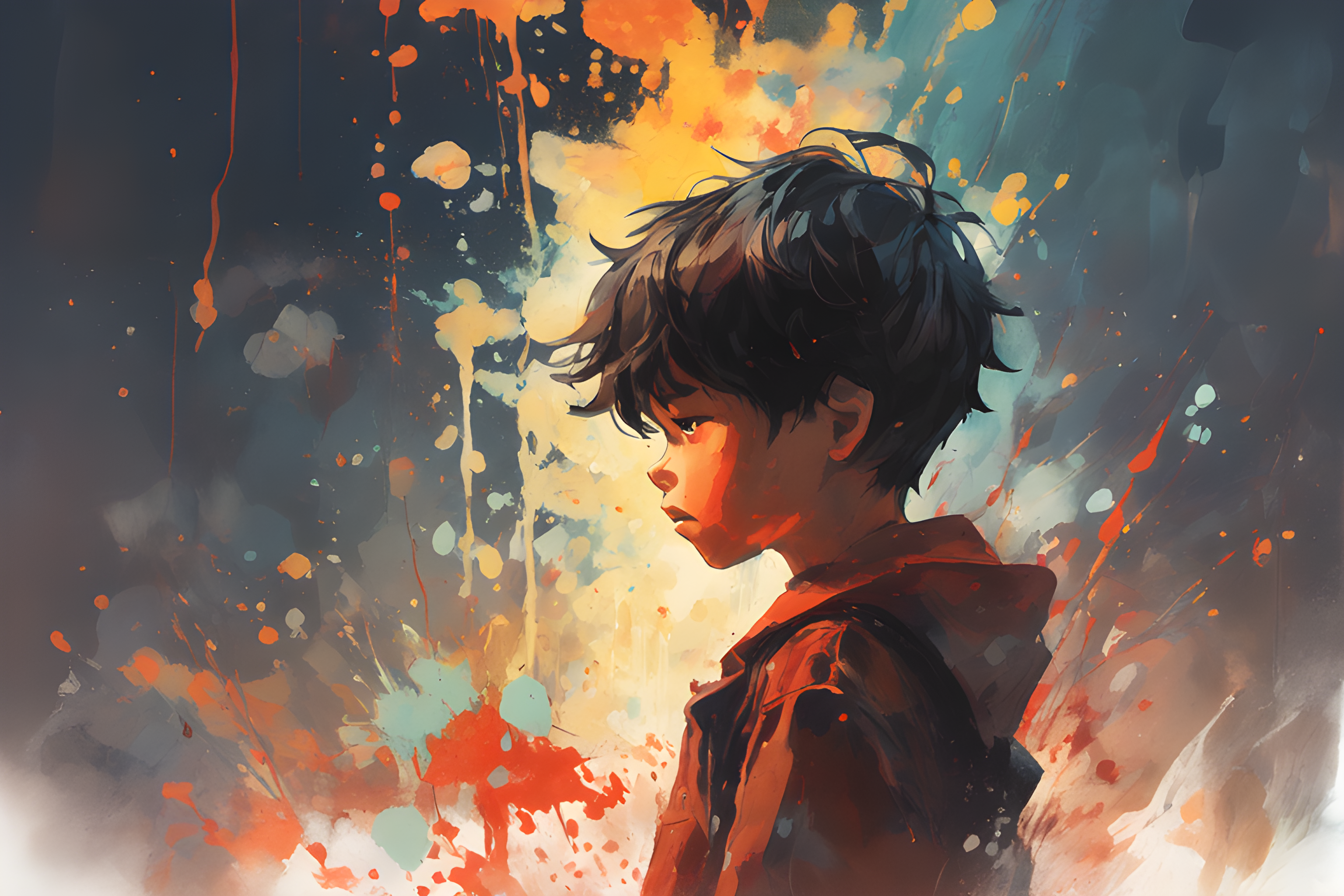 AI Art, Oil Painting, Background, Colorful, HD