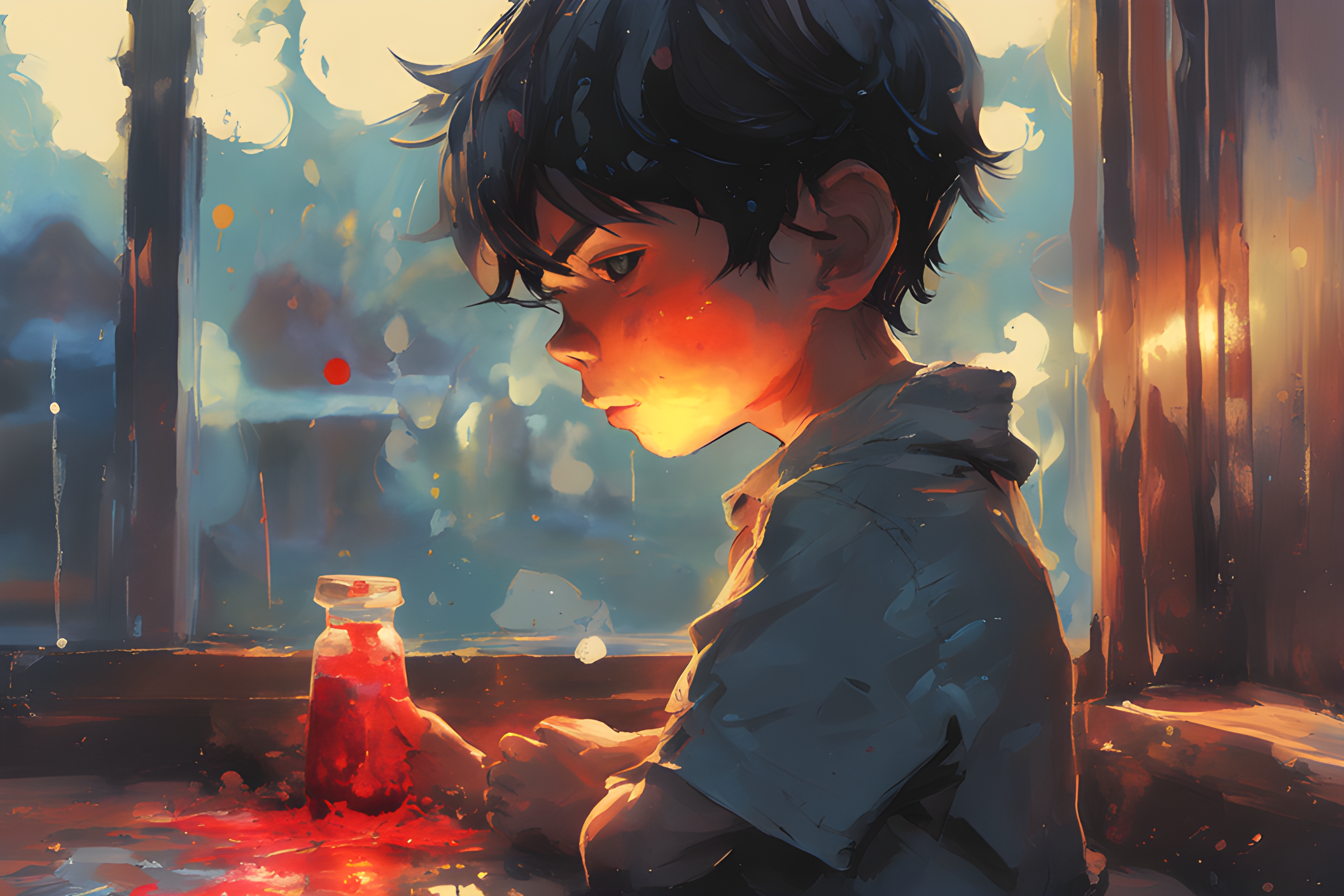 Anime Junge HD Wallpaper und Hintergründe