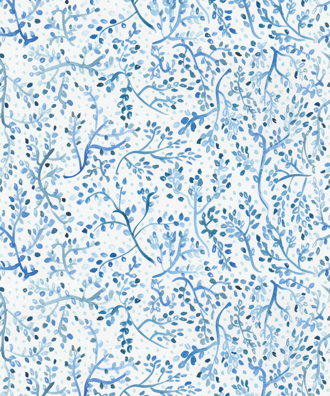 Indigo Garden Wallpaper • Relaxing Blue