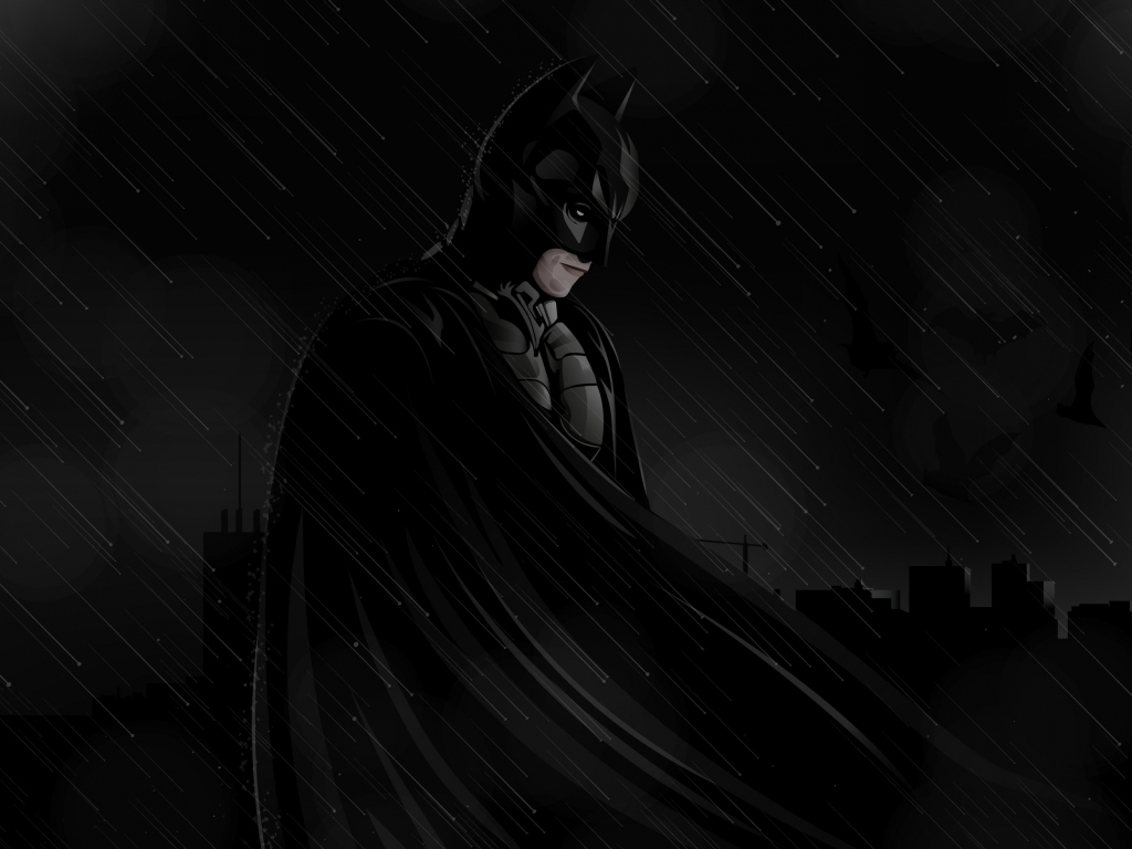 Wallpaper batman, dark, superhero, rain, art desktop wallpaper, HD image, picture, background, 78f71f