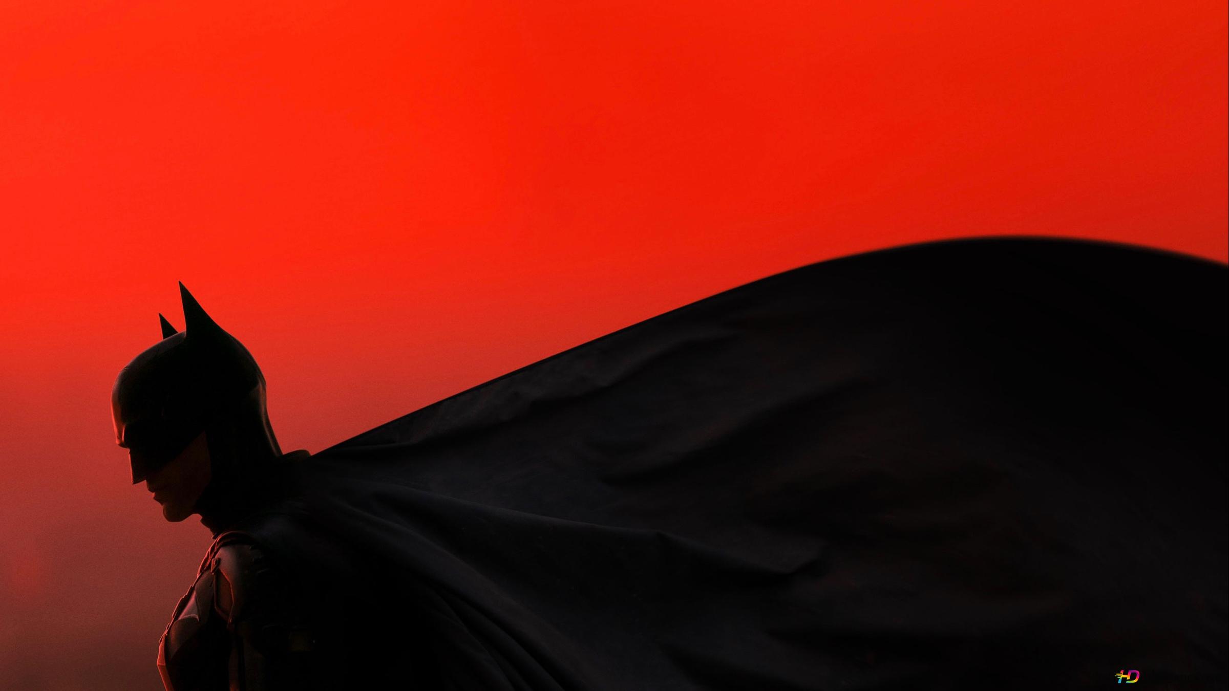 The Batman, Batman cape taking off, red background 2K wallpaper download