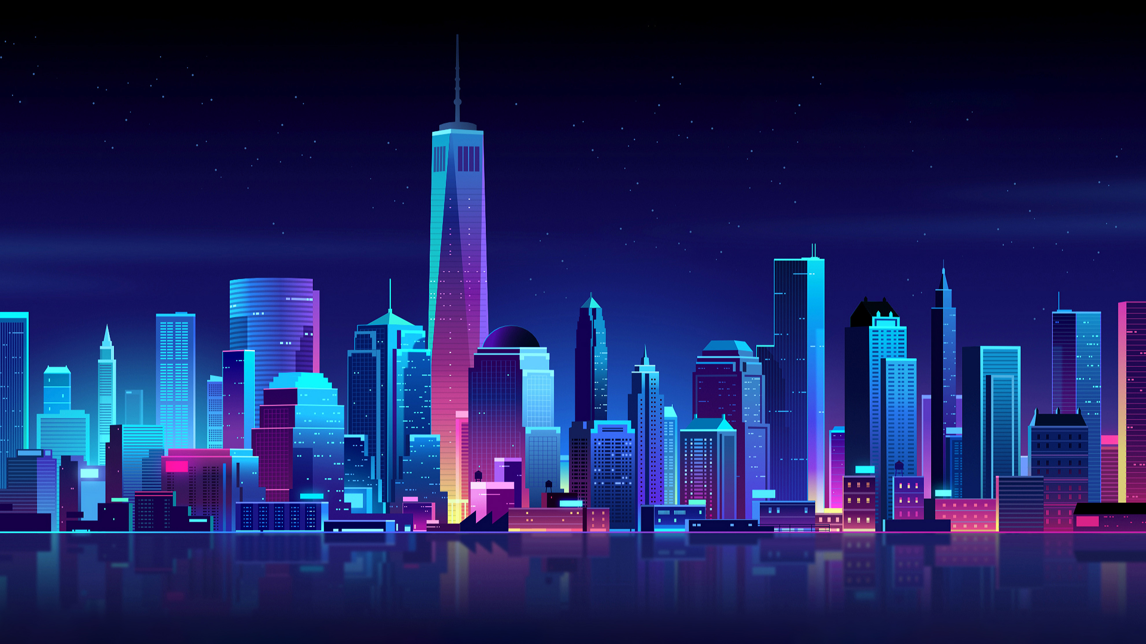 Free download Wallpaper 4k New York Buildings City Night Minimalism 4k Wallpaper [3840x2160] for your Desktop, Mobile & Tablet. Explore Minimalist City HD Wallpaper. Minimalist Background, City HD Wallpaper, Minimalist Wallpaper