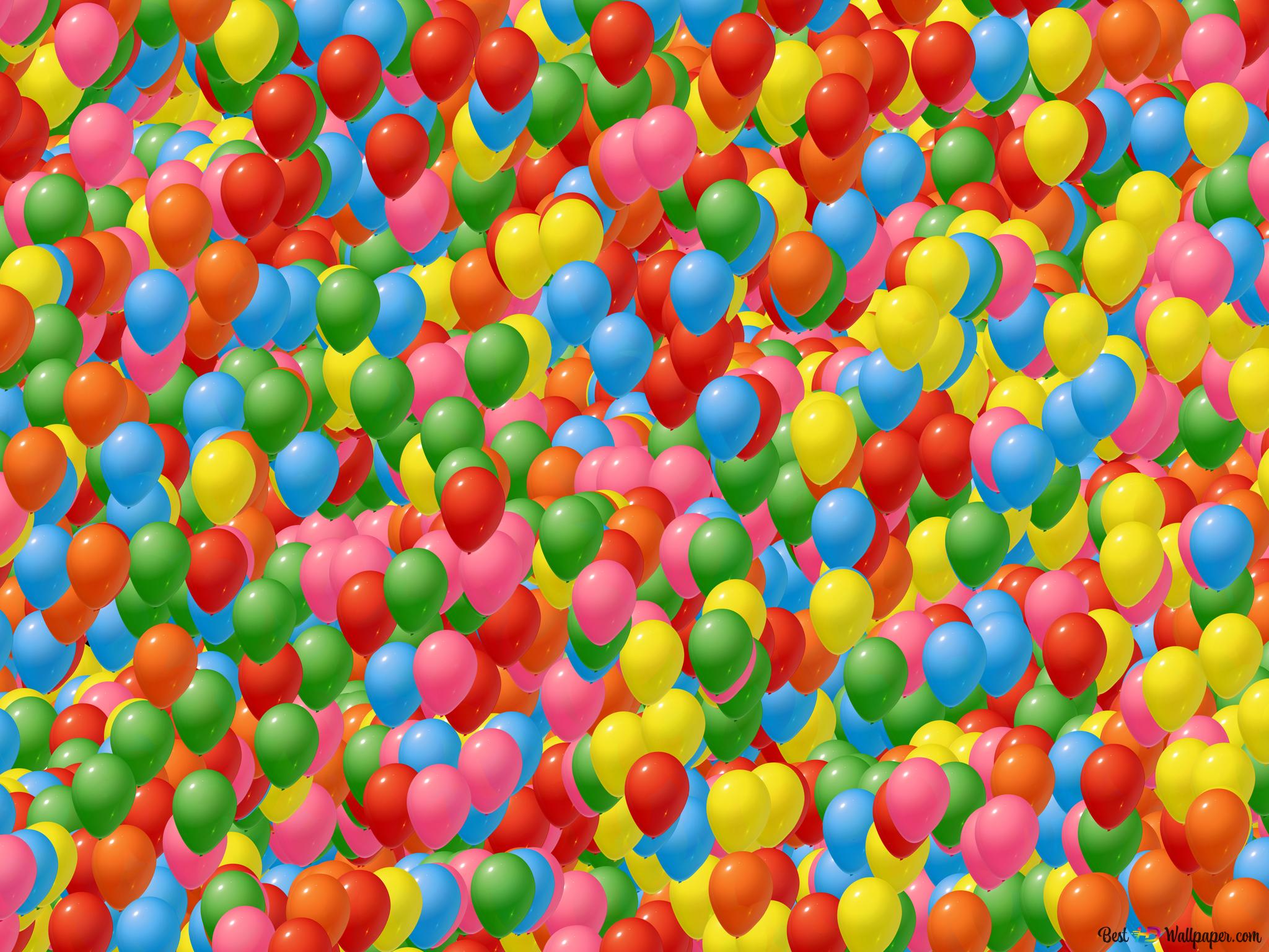 Sea of Colorful Balloon 4K wallpaper download
