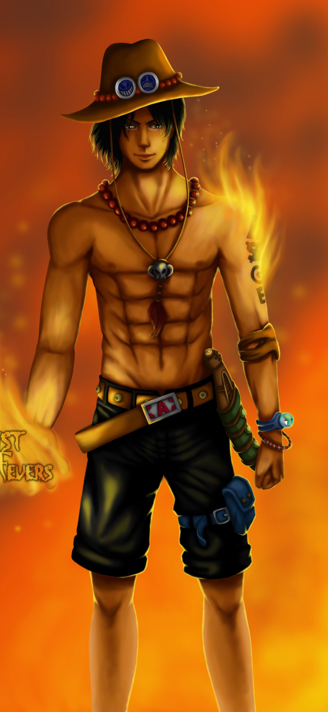 Wallpaper / Anime One Piece Phone Wallpaper, Portgas D. Ace, 1080x2340 free download