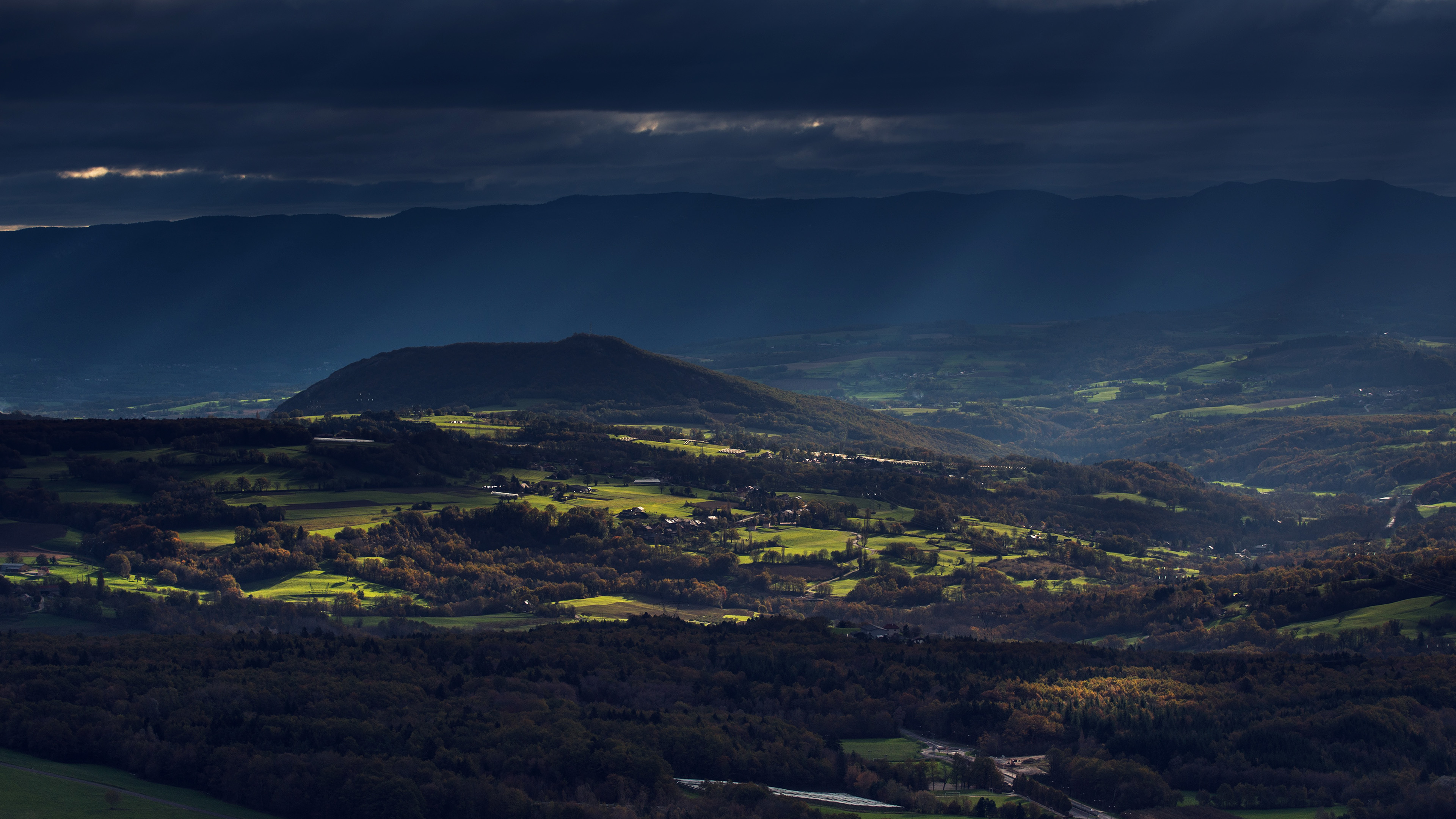 wallpaper for desktop, laptop. landscape green nature country dark
