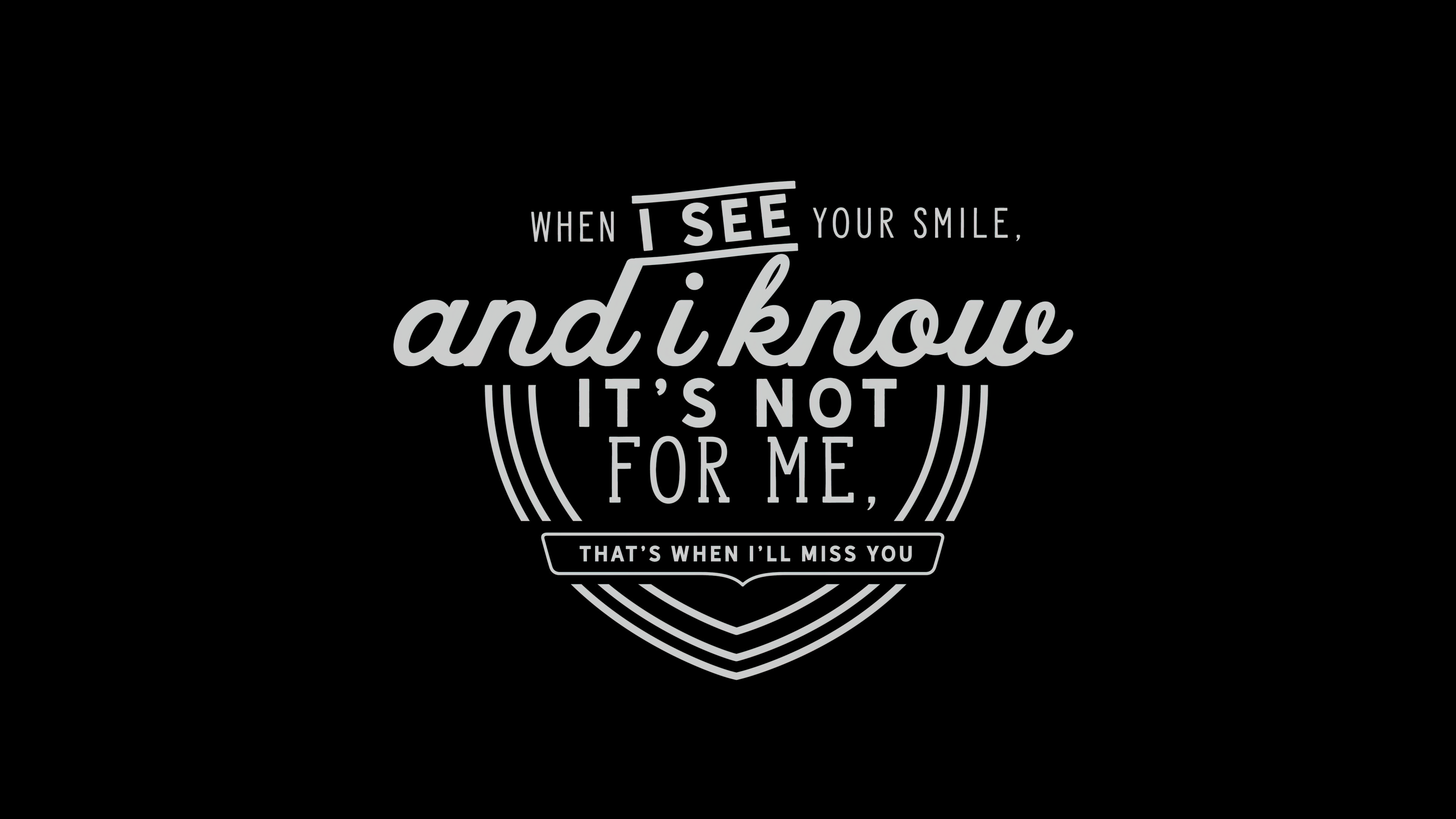 Miss you quotes Wallpaper 4K, Love quotes, Black background, 5K