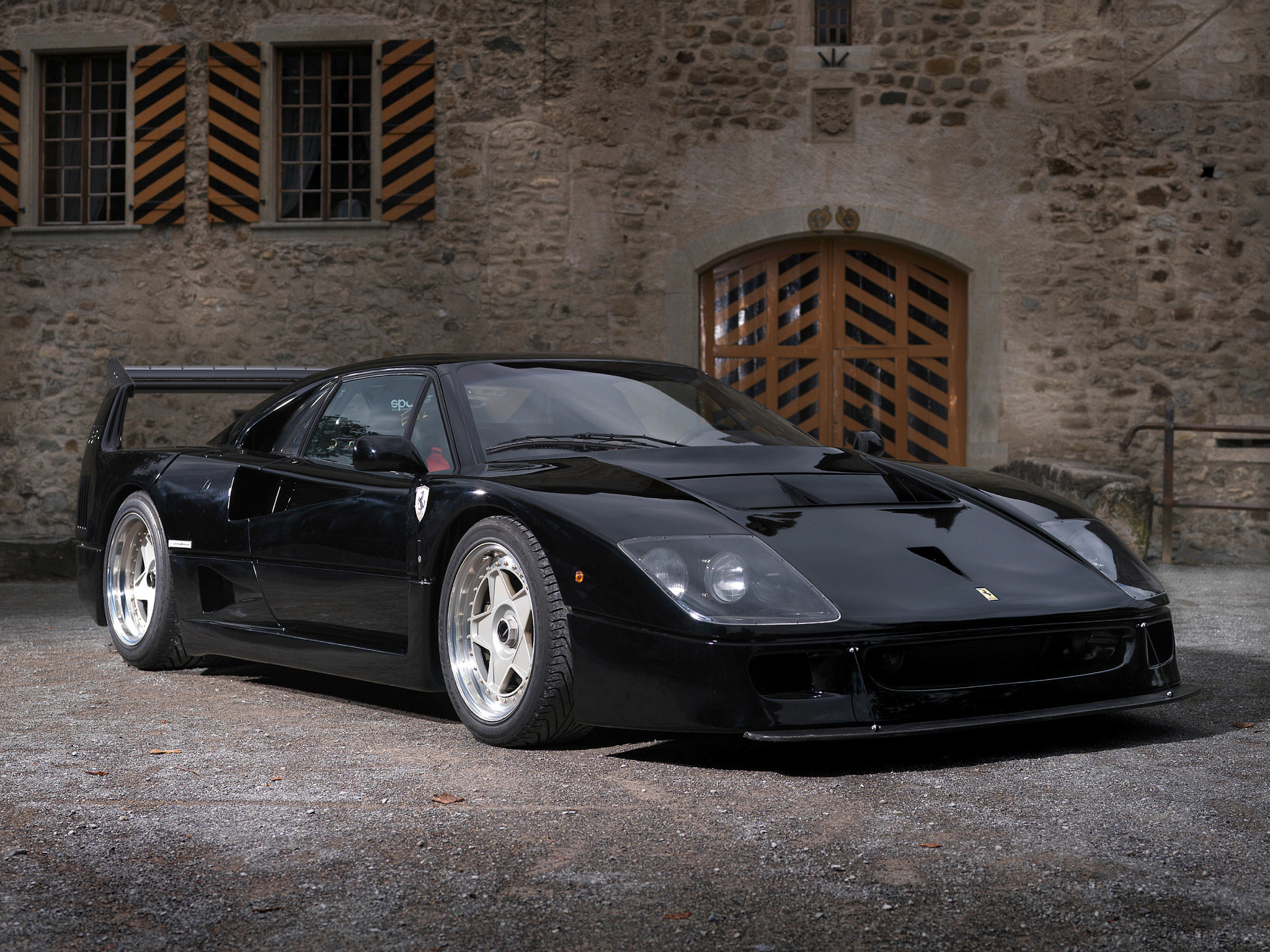 Black Ferrari F50 HD wallpaper