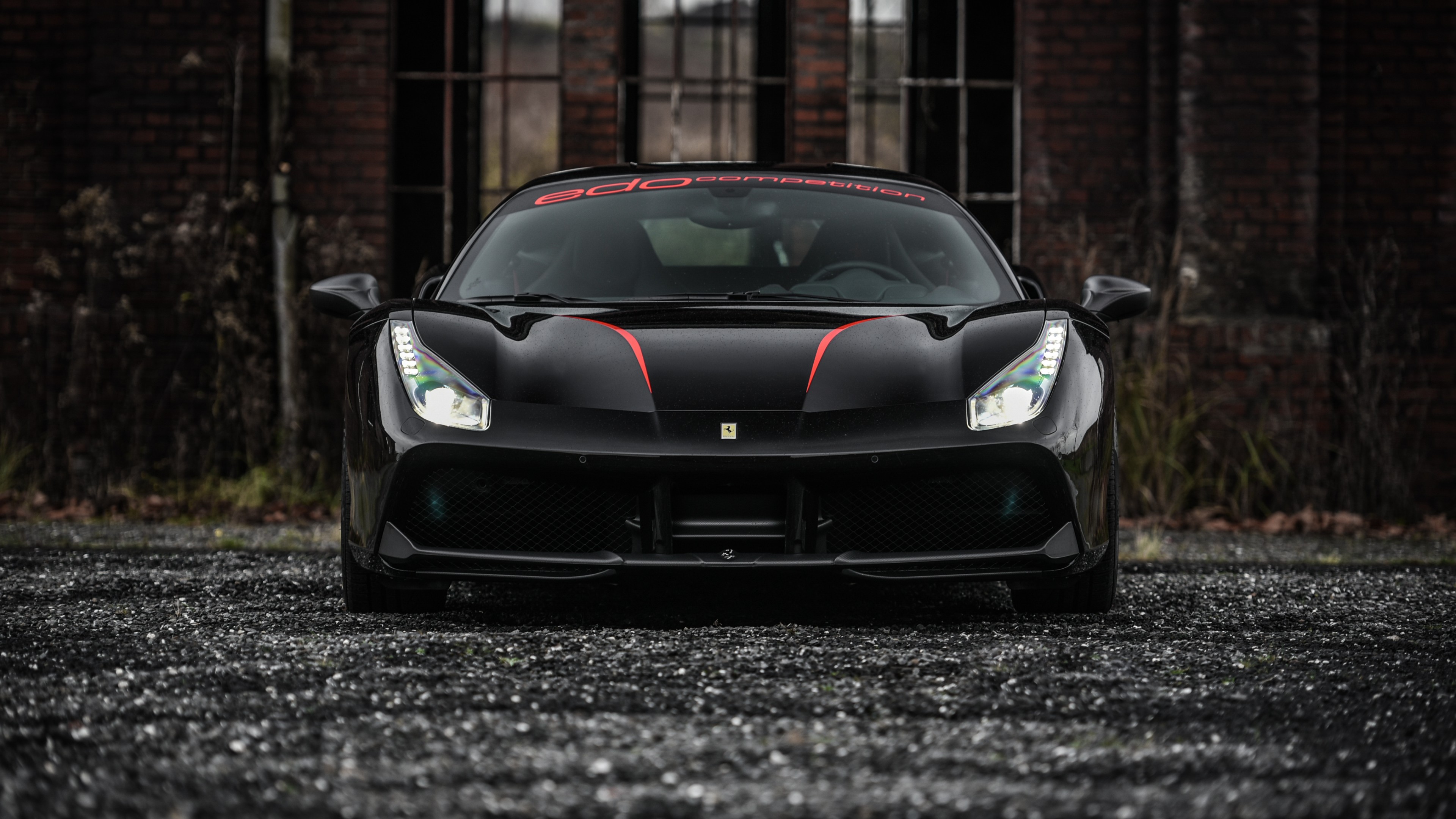 Wallpaper Edo Competition Ferrari 488 GTB, black, supercar, Cars & Bikes