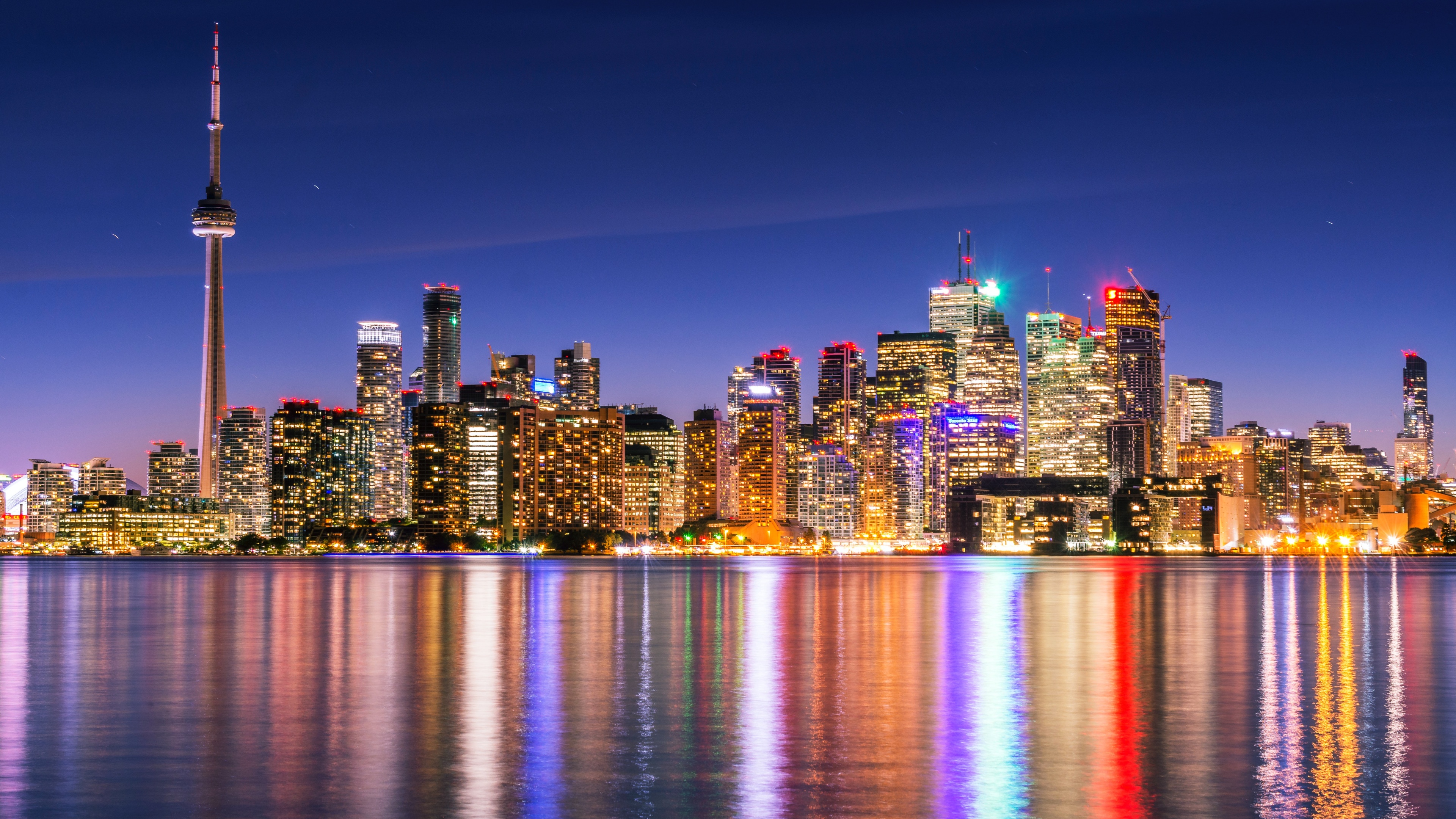 Toronto Skyline Wallpaper 4K, Skyscrapers, Canada, Cityscape