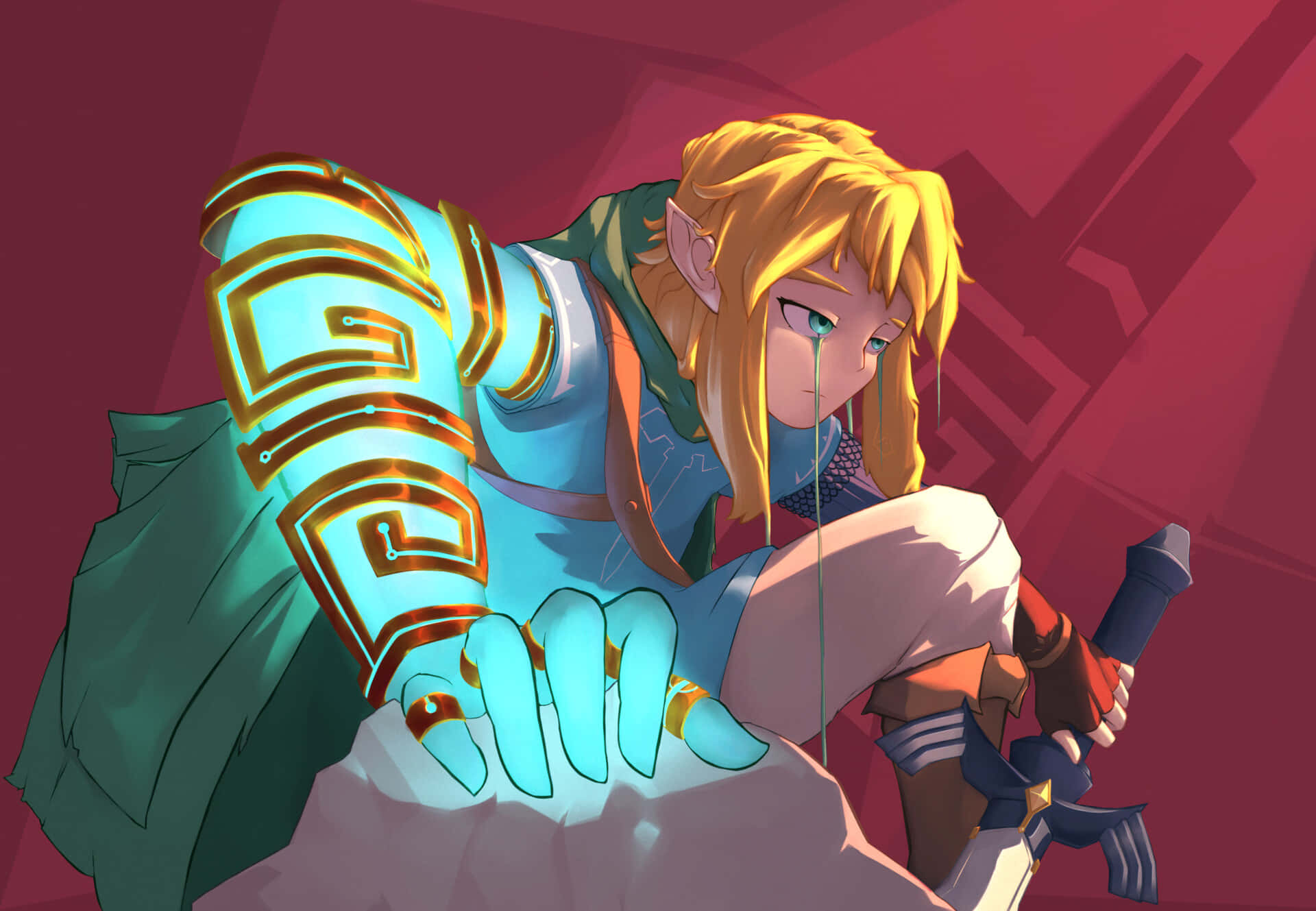 Download Unite with Link and experience the adventure of a lifetime in The Legend Of Zelda: Tears Of The Kingdom Wallpaper