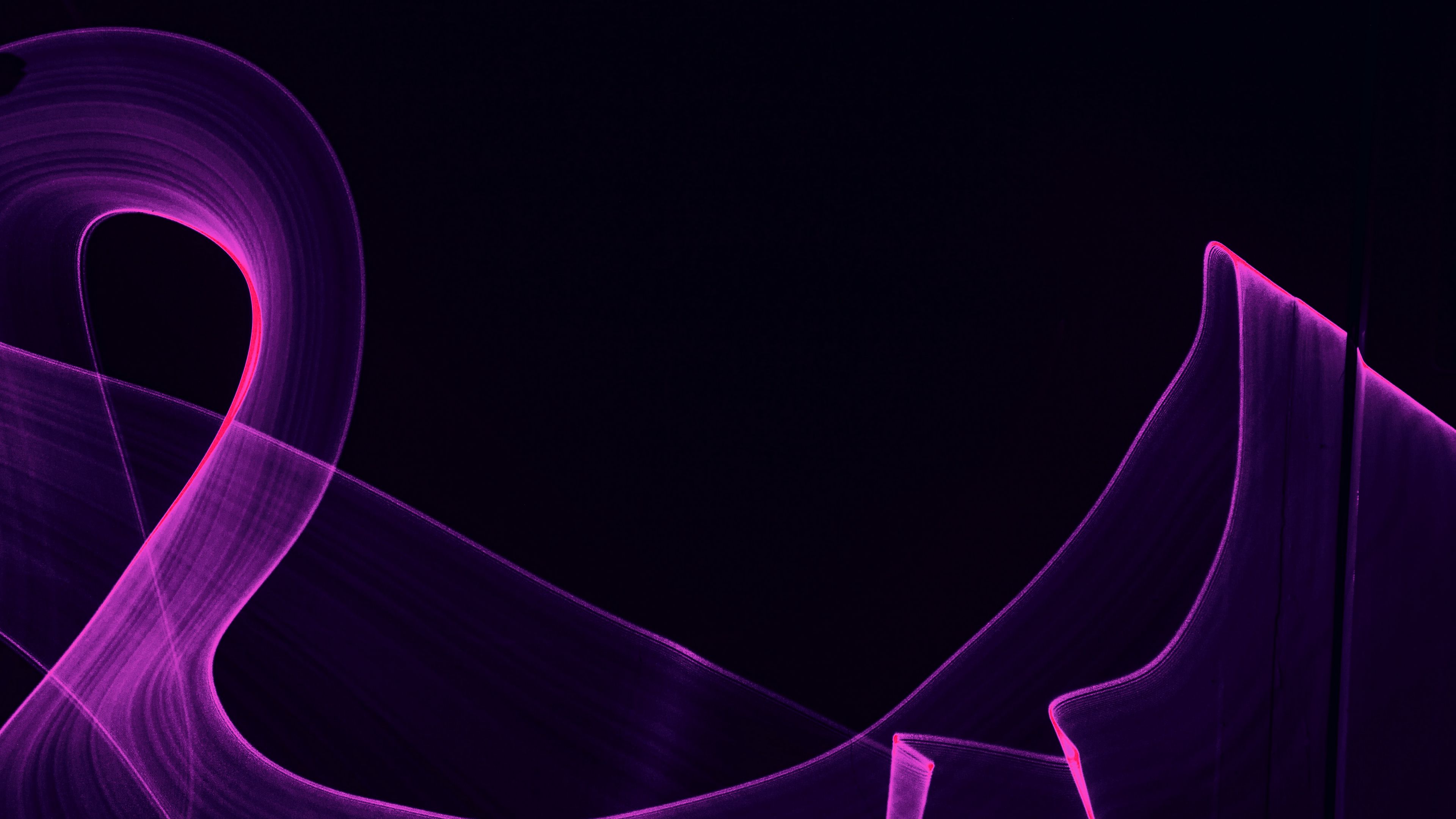 Download wallpaper 3840x2160 long exposure, freezelight, purple, black 4k uhd 16:9 HD background