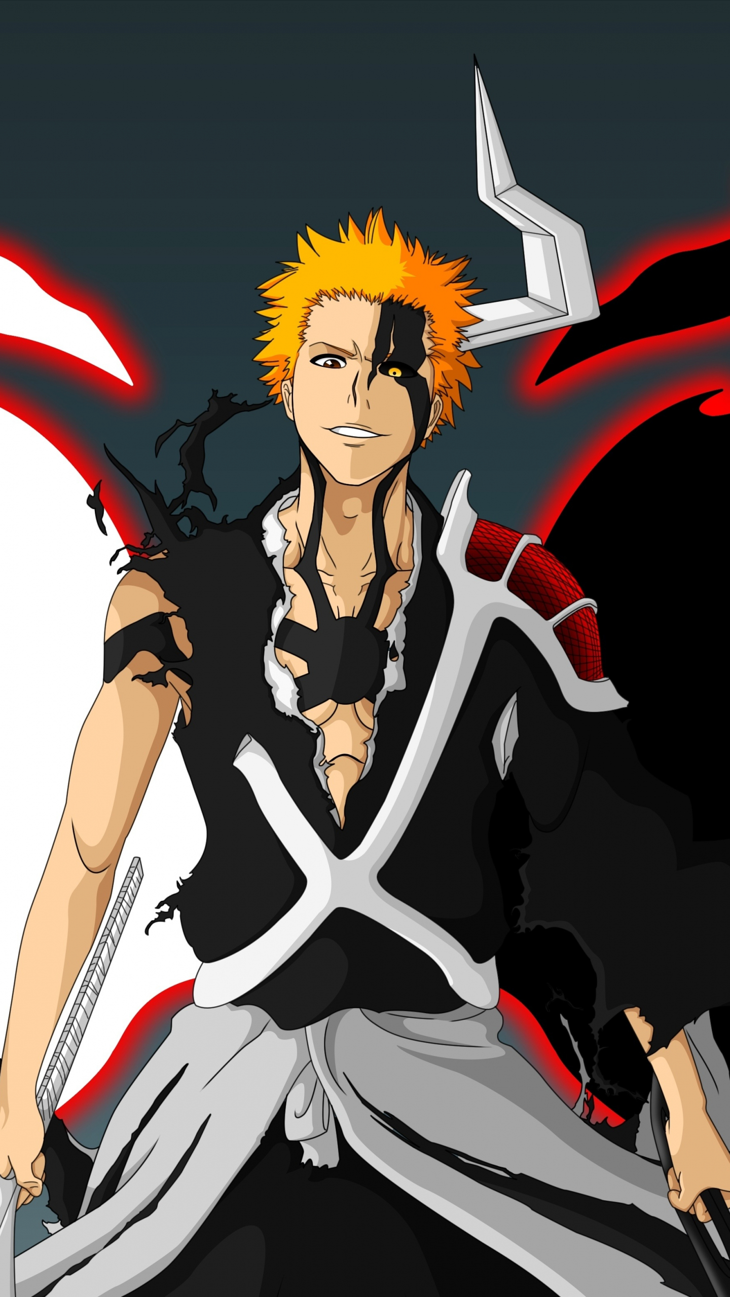 Download wallpaper 1440x2560 fighter, bleach, ichigo kurosaki, art, qhd samsung galaxy s6, s7, edge, note, lg g4, 1440x2560 HD background, 20325