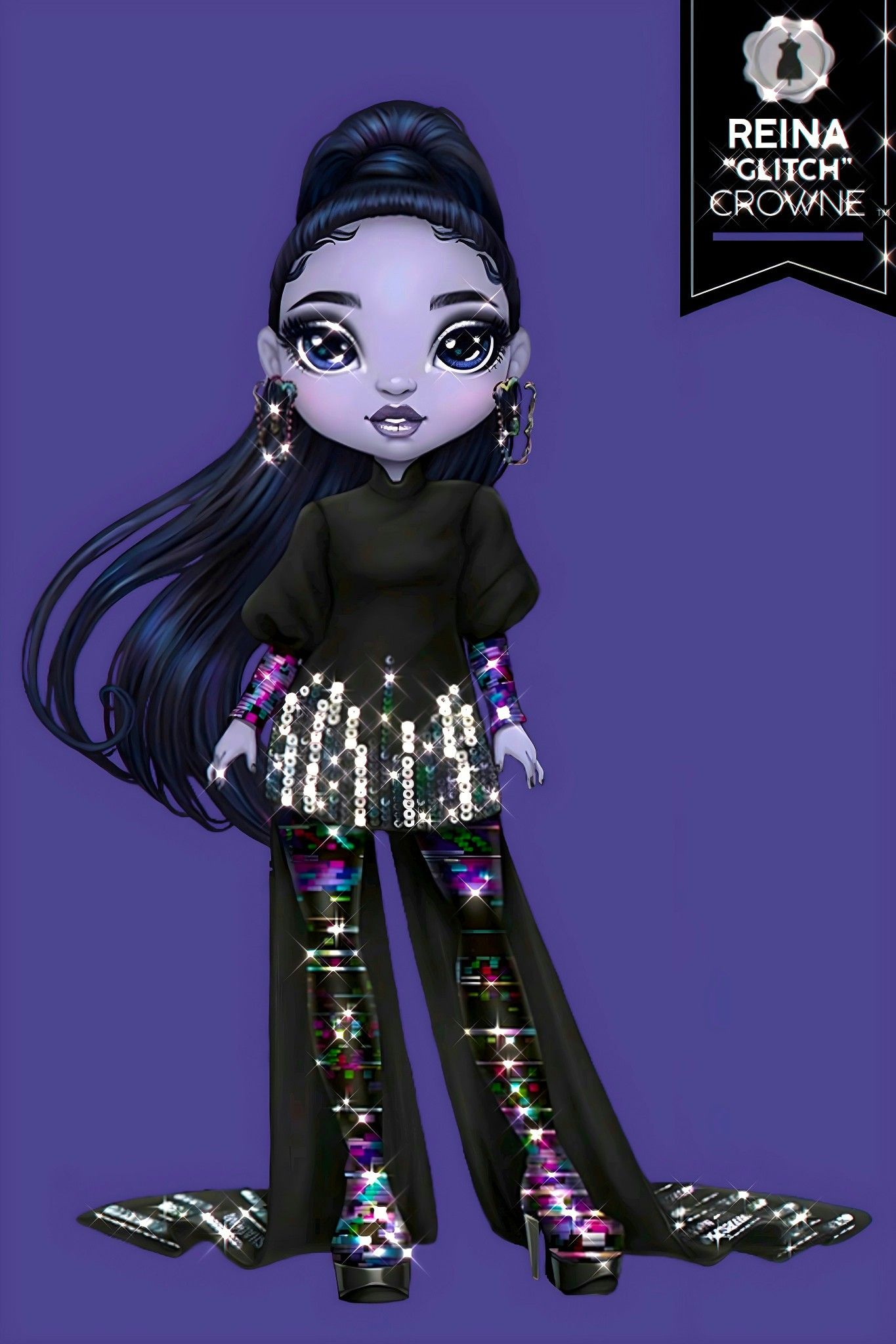 Reina Glitch Crowne. Rainbow names, Monster high, Rainbow