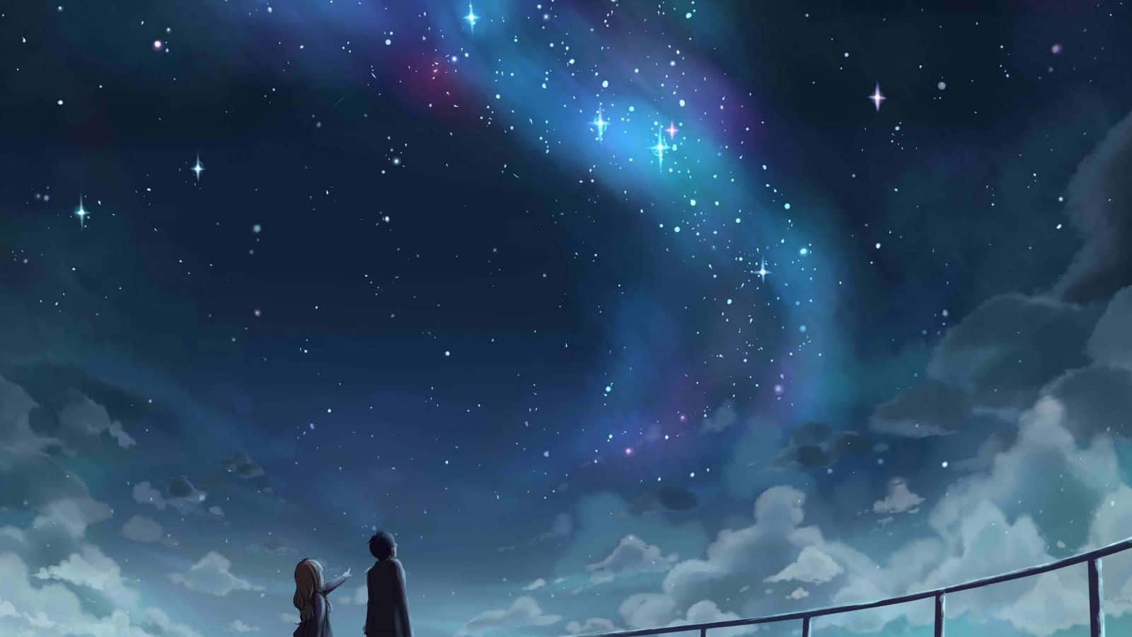 Download Blue Anime Aesthetic Desktop