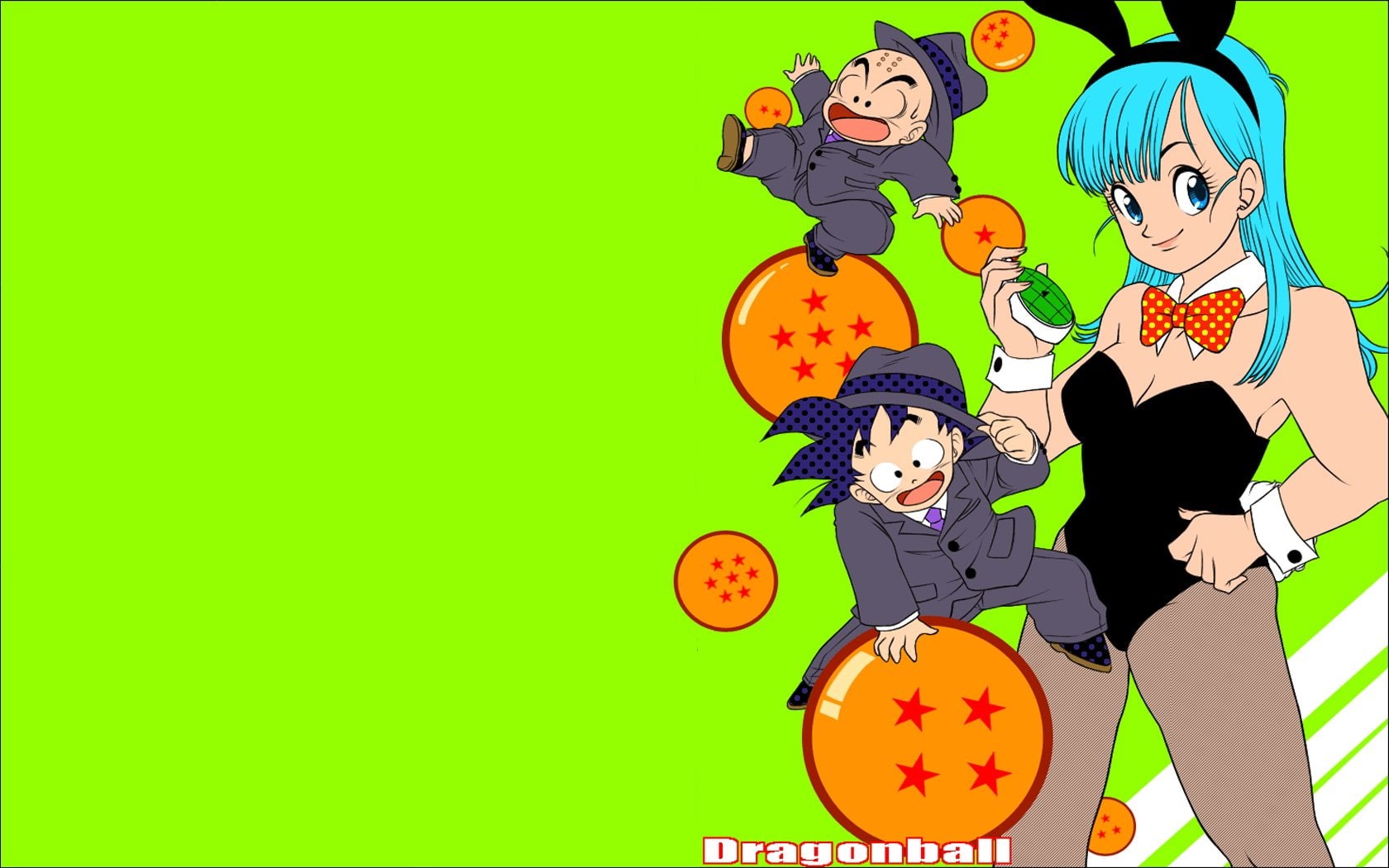 Wallpaper / 720P, dragon, bulma, krillin, suit, dragonball, goku, bunny, ball free download