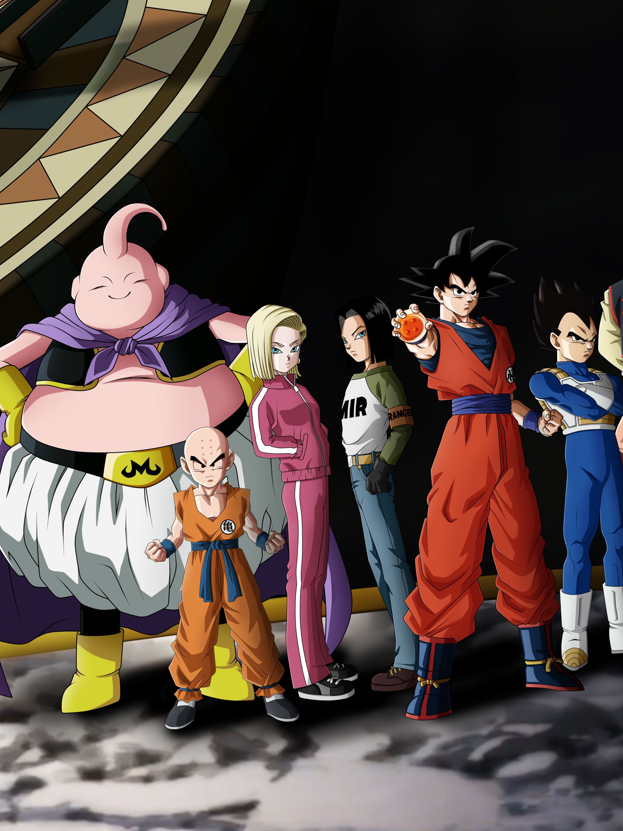 HD desktop wallpaper: Anime, Dragon Ball, Goku, Vegeta (Dragon Ball), Krillin (Dragon Ball), Majin Buu, Dragon Ball Super, Android 17 (Dragon Ball), Android 18 (Dragon Ball) download free picture