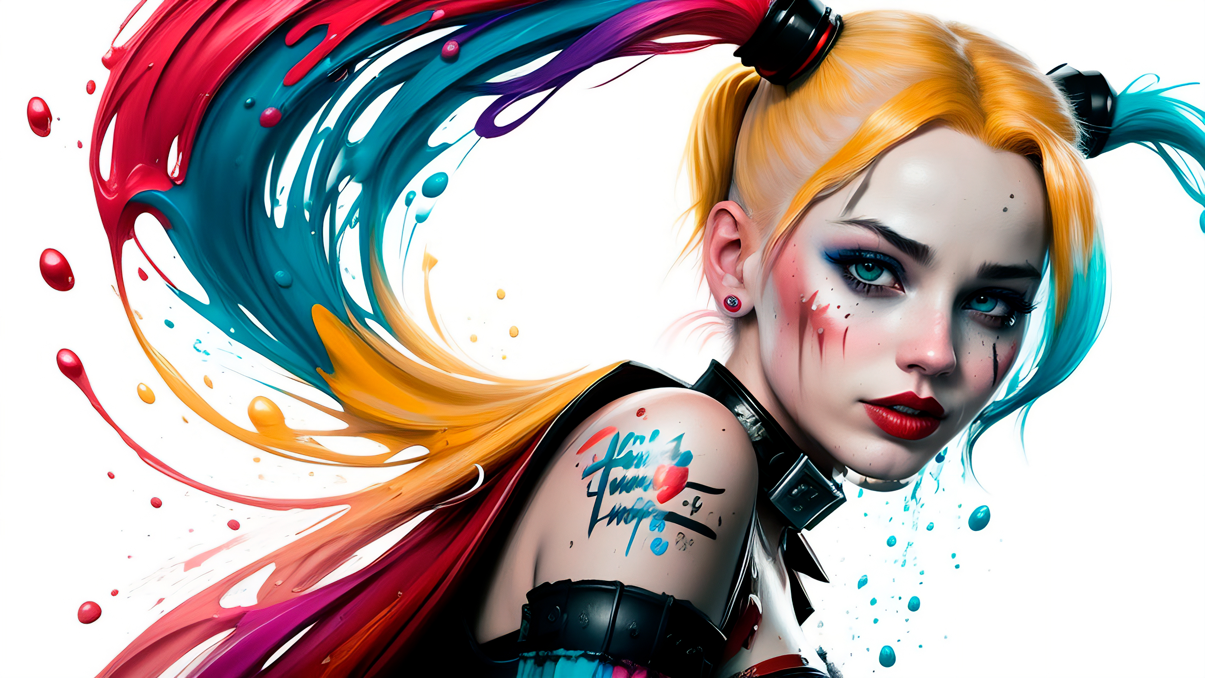 Harley Quinn Wallpaper 4K, DC Superheroes, DC Comics, AI art