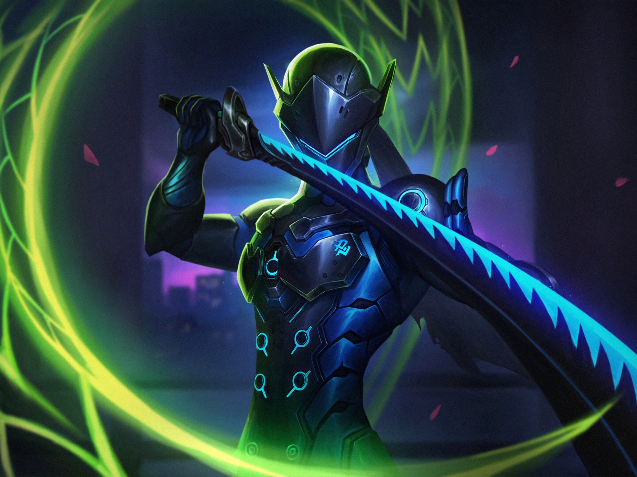 Genji Wallpaper 4K, Katana, Overwatch