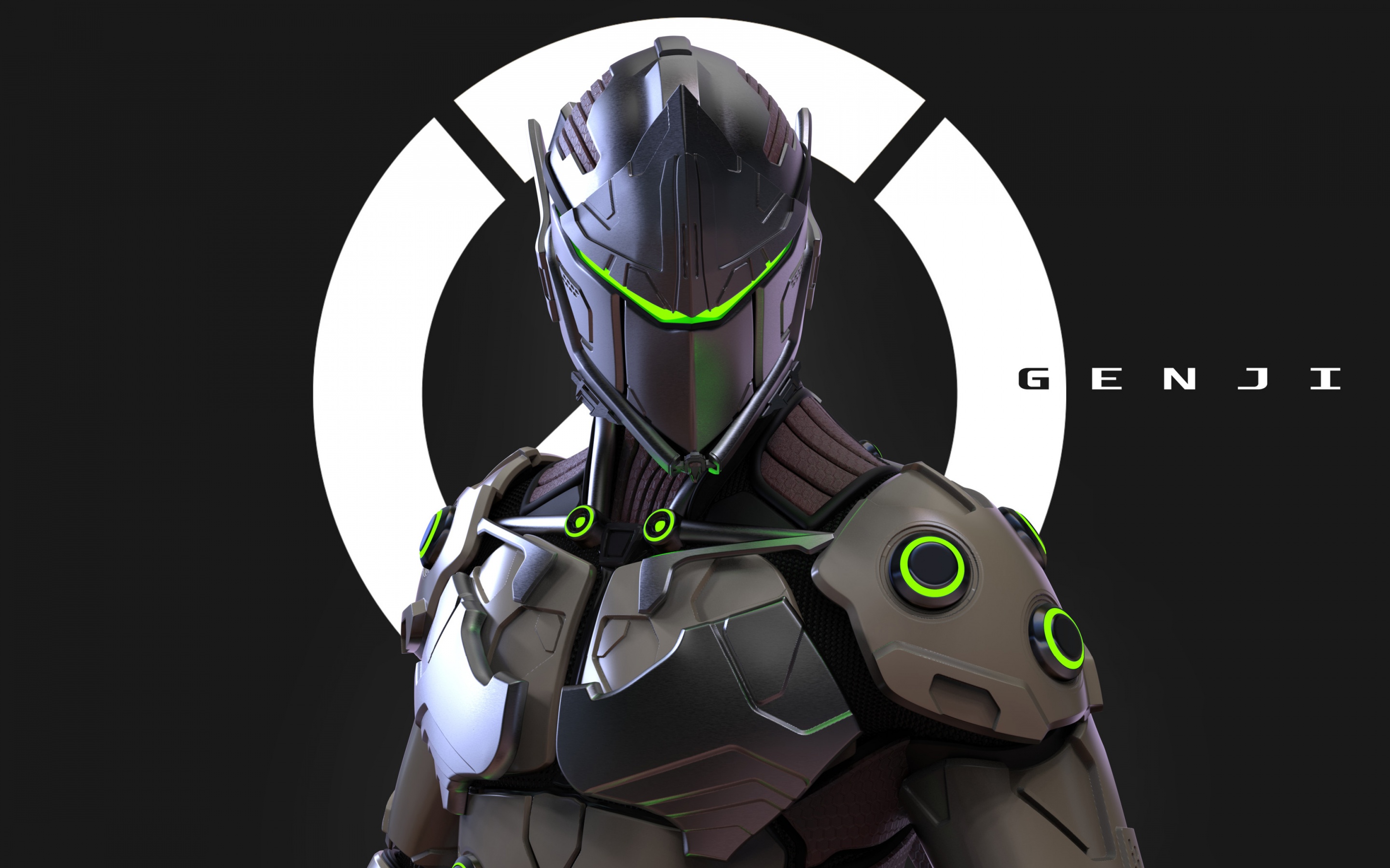 Genji Wallpaper 4K, Artwork, Overwatch