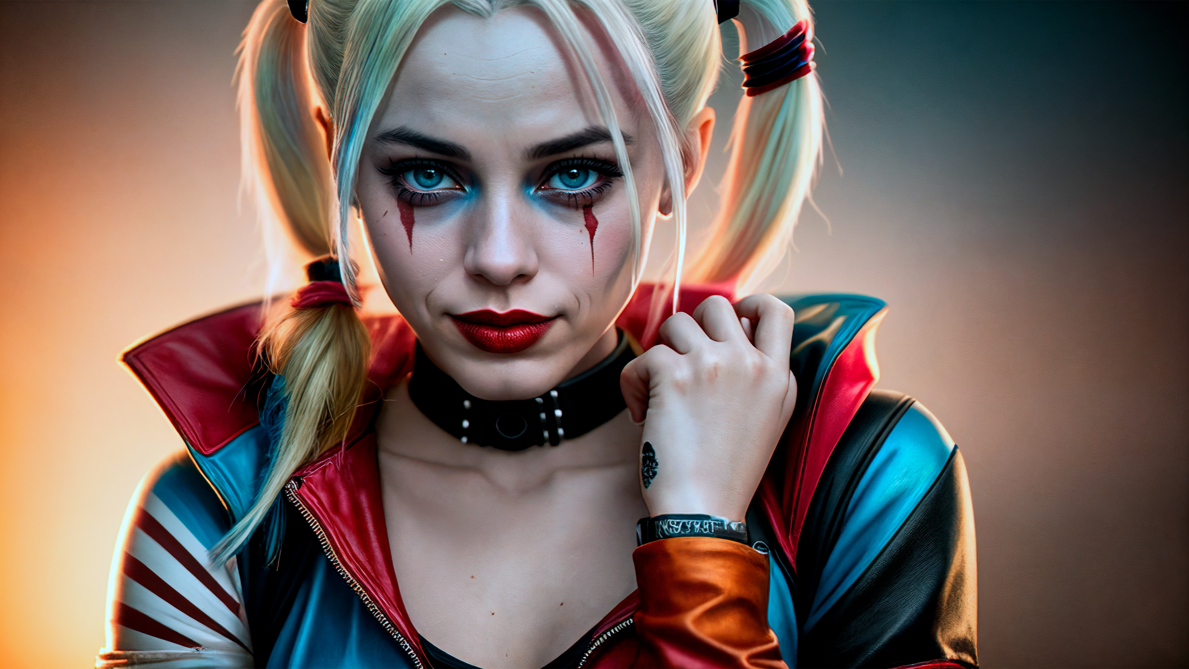 Harley Quinn Wallpaper 4K, DC Comics, Cosplay, AI art