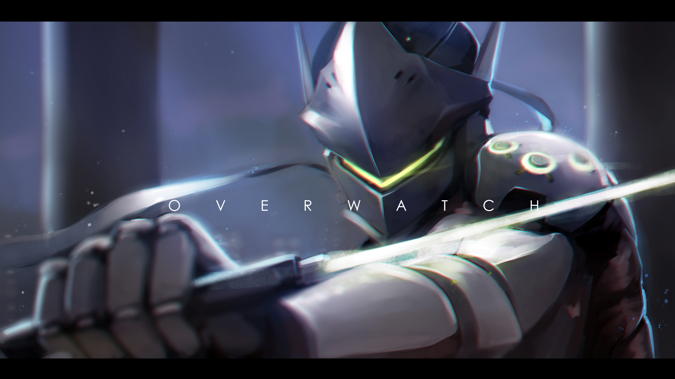 2560x1440 Genji (Overwatch) Gallery HD Wallpaper