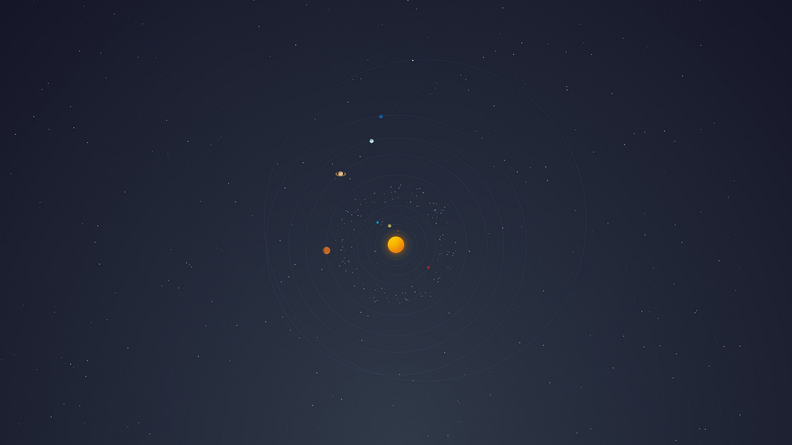 Wallpaper / solar system, hd, space, 4k, digital universe, artist, artwork, minimalism, minimalist free download