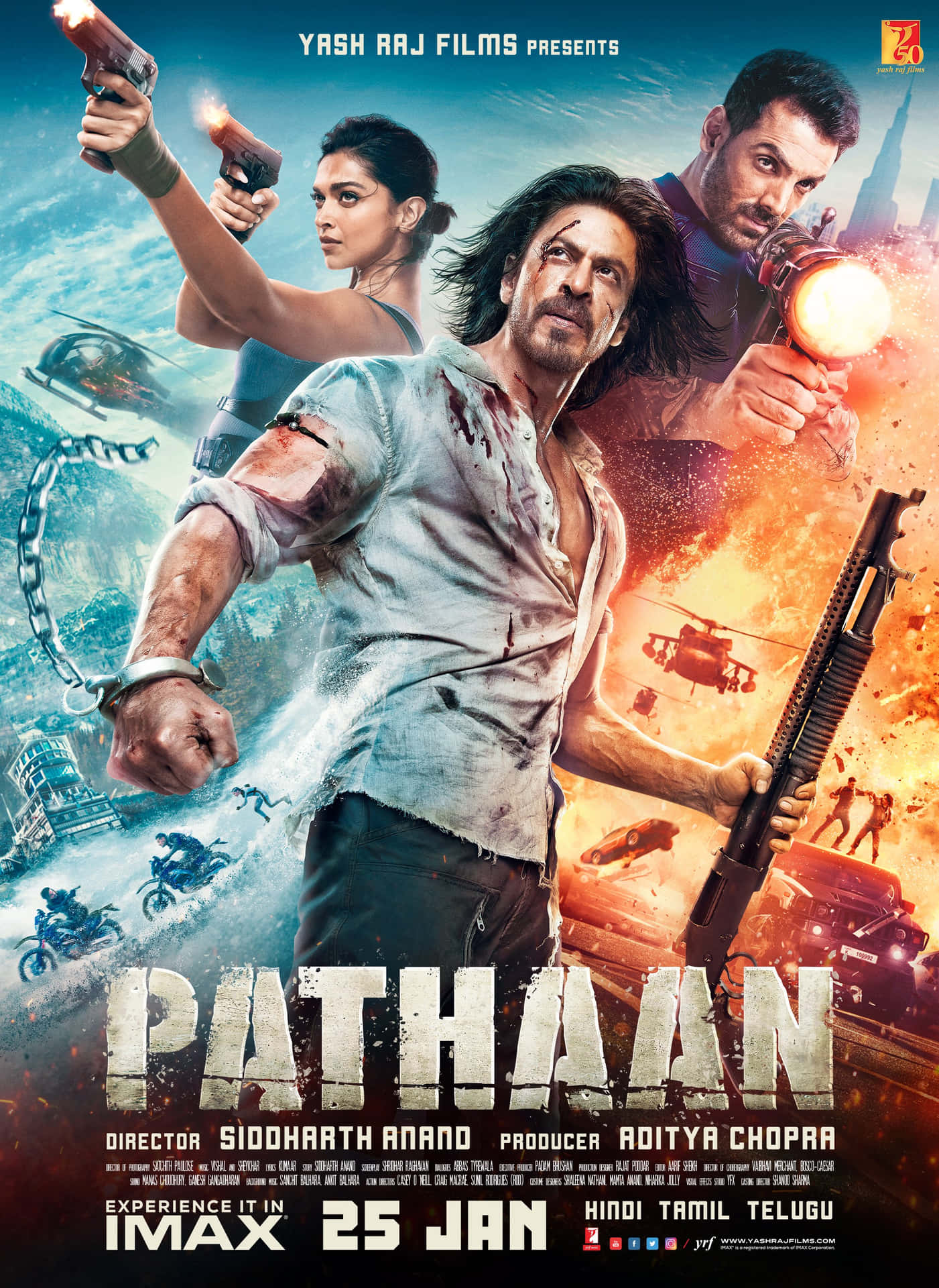 Download Yrf Pathaan Poster Wallpaper