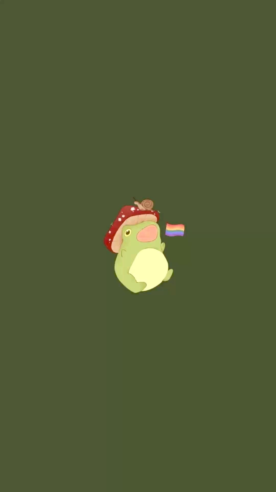 Cute frog and mushroom wallpaper. Frog wallpaper, Mushroom wallpaper, Cute wallpaper background