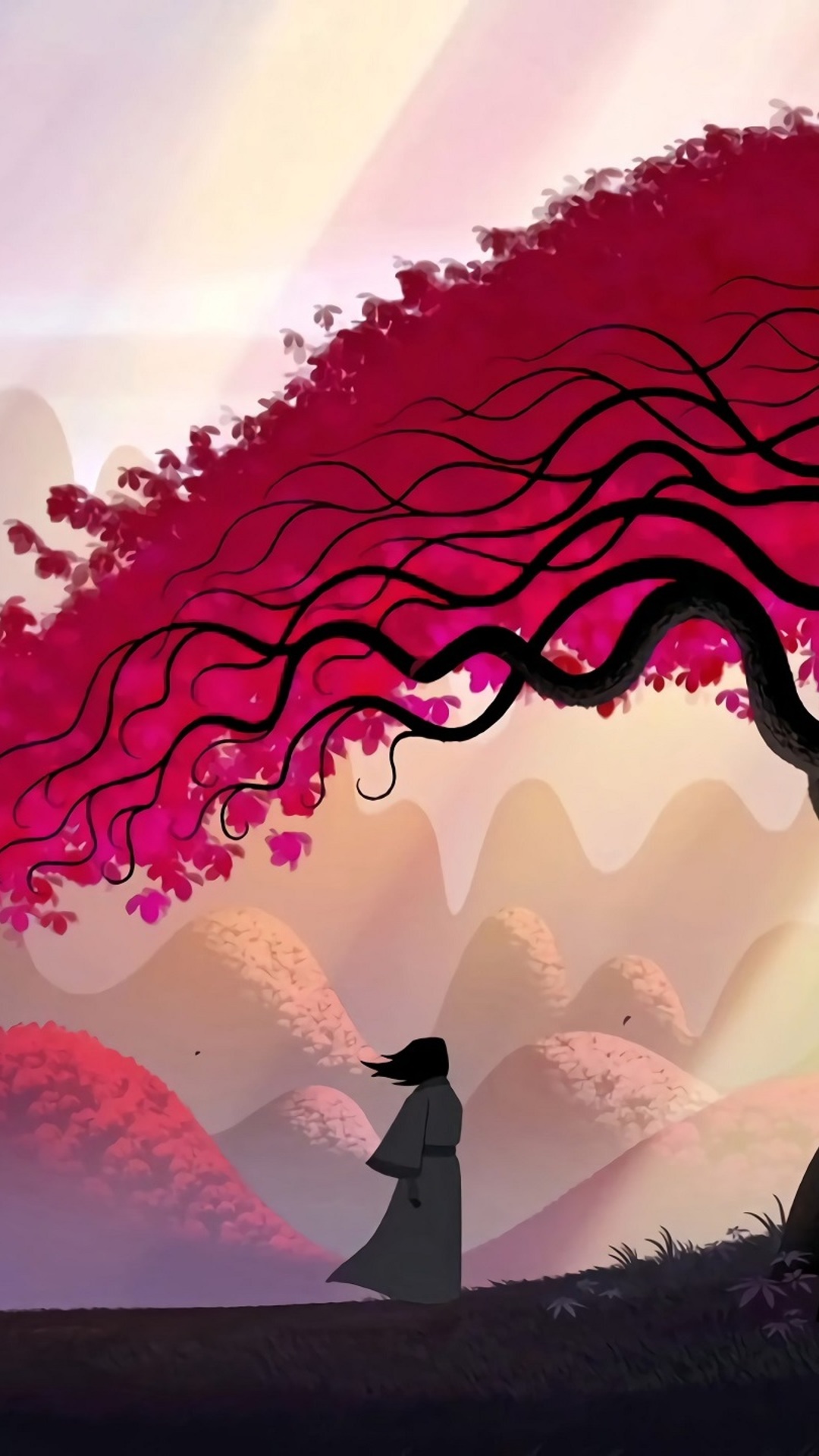 1080x1920 samurai jack, artist, artwork, digital art, hd, tree for iPhone 6, 7, 8 wallpaper