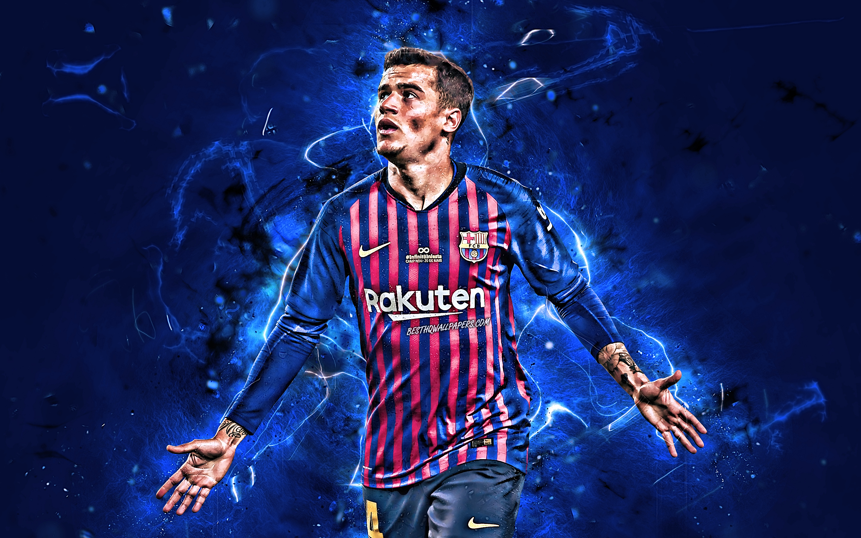 HD desktop wallpaper: Sports, Soccer, Fc Barcelona, Brazilian, Philippe Coutinho download free picture