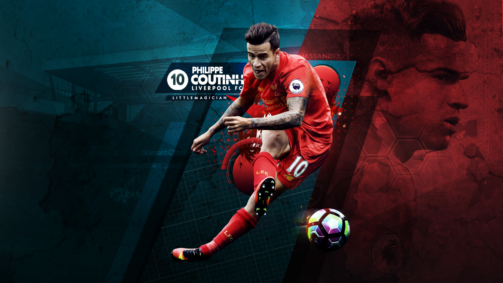 Wallpaper, philippe coutinho, Liverpool FC 2400x1350