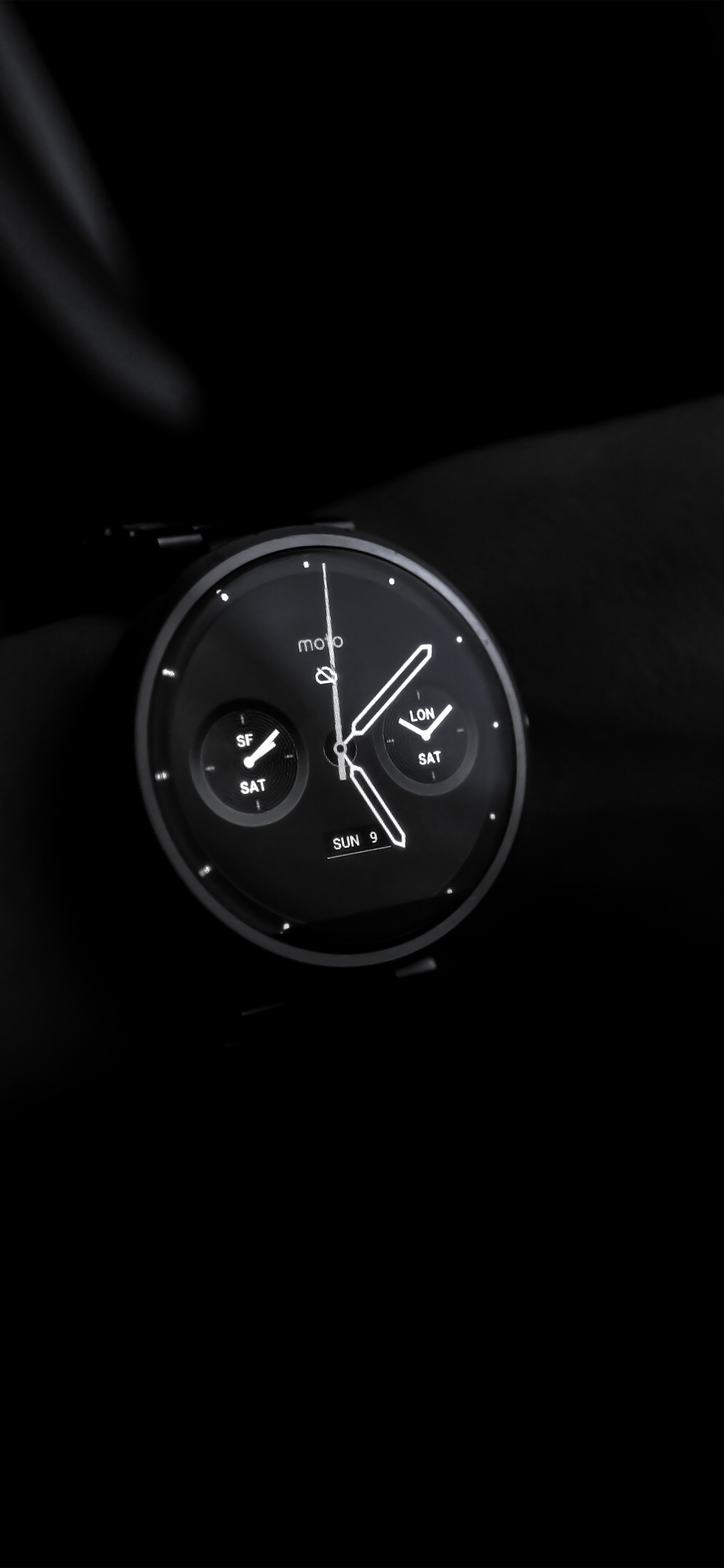 iPhone X wallpaper. watch dark bw minimal