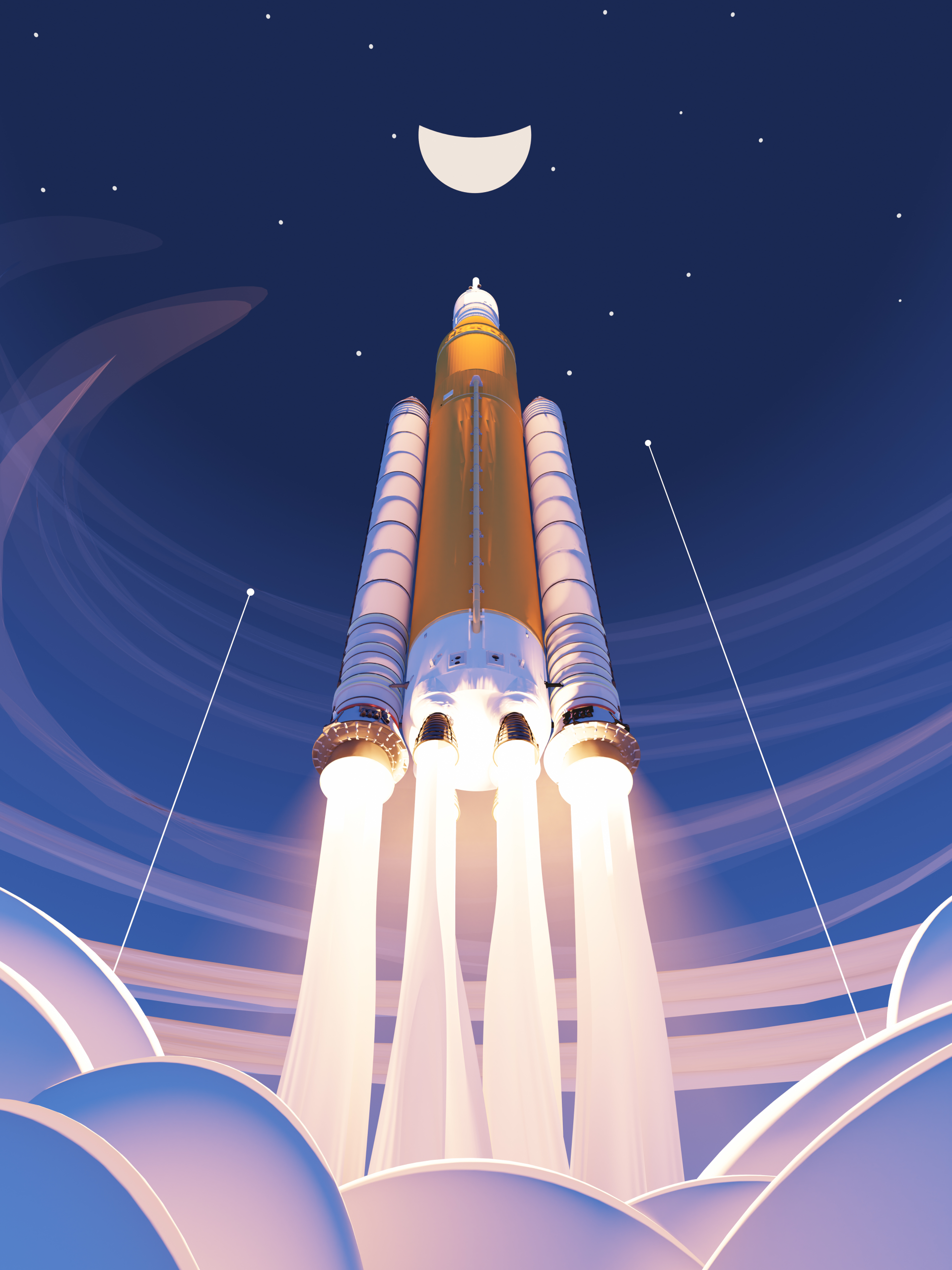 Here's an illustration I made of the recent Artemis I launch