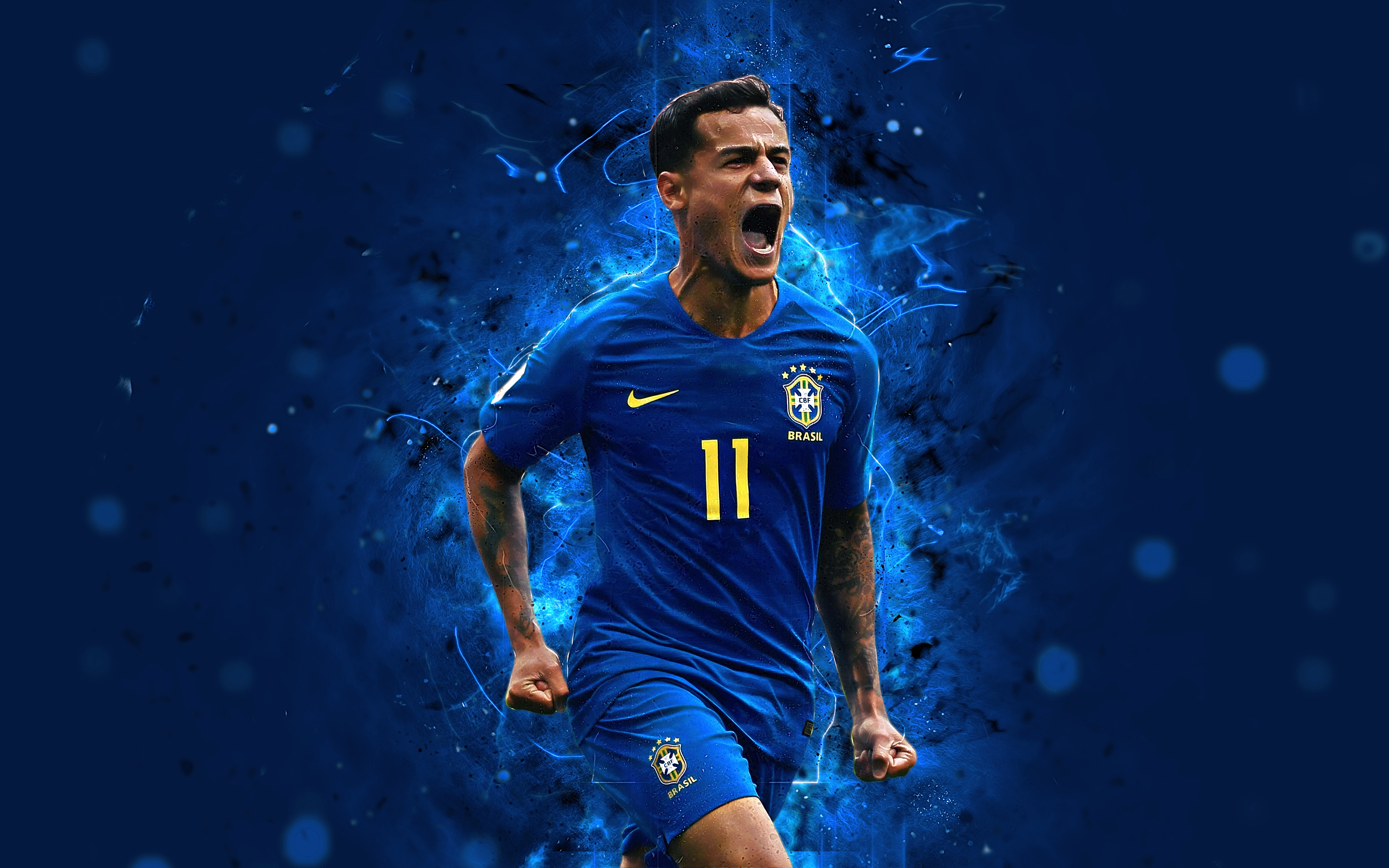 3840x2400 Philippe Coutinho, Soccer, Brazilian wallpaper