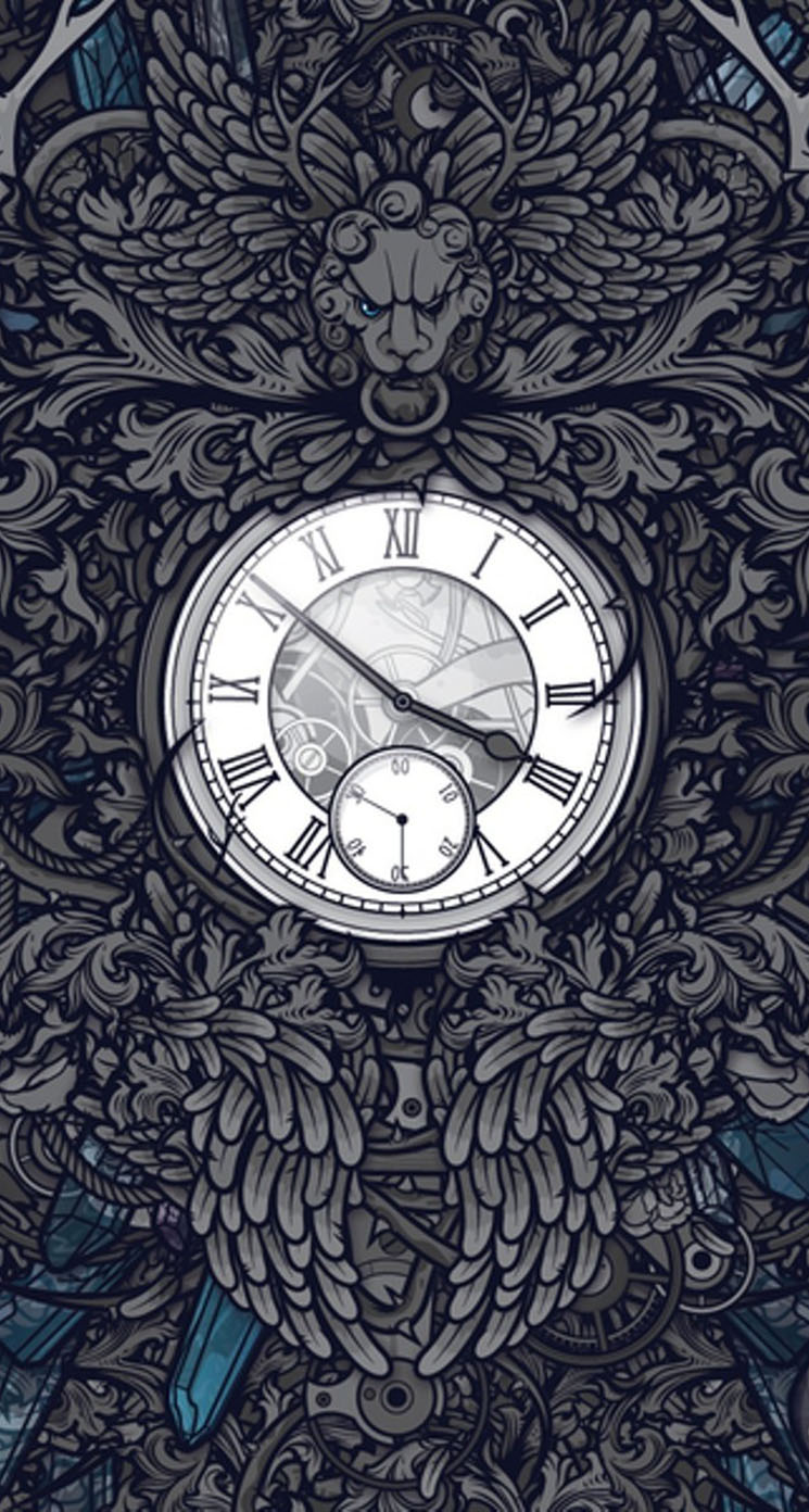 The iPhone Wallpaper Vintage Watch with Mechanism