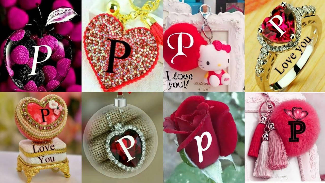 Download Cute Letter P Collage Wallpaper