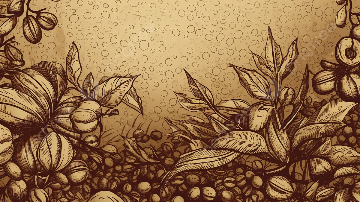Coffee Coffee Bean Plant Illustration Poster Background, Coffee, Coffee Beans, Coffee Plant Background Image And Wallpaper for Free Download