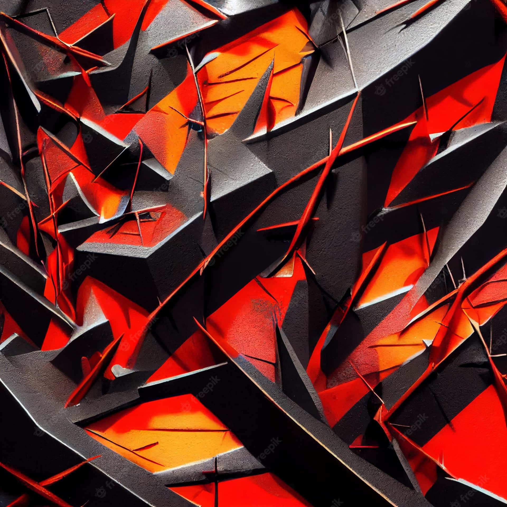 Download Red Gaming Spiky Textures Wallpaper