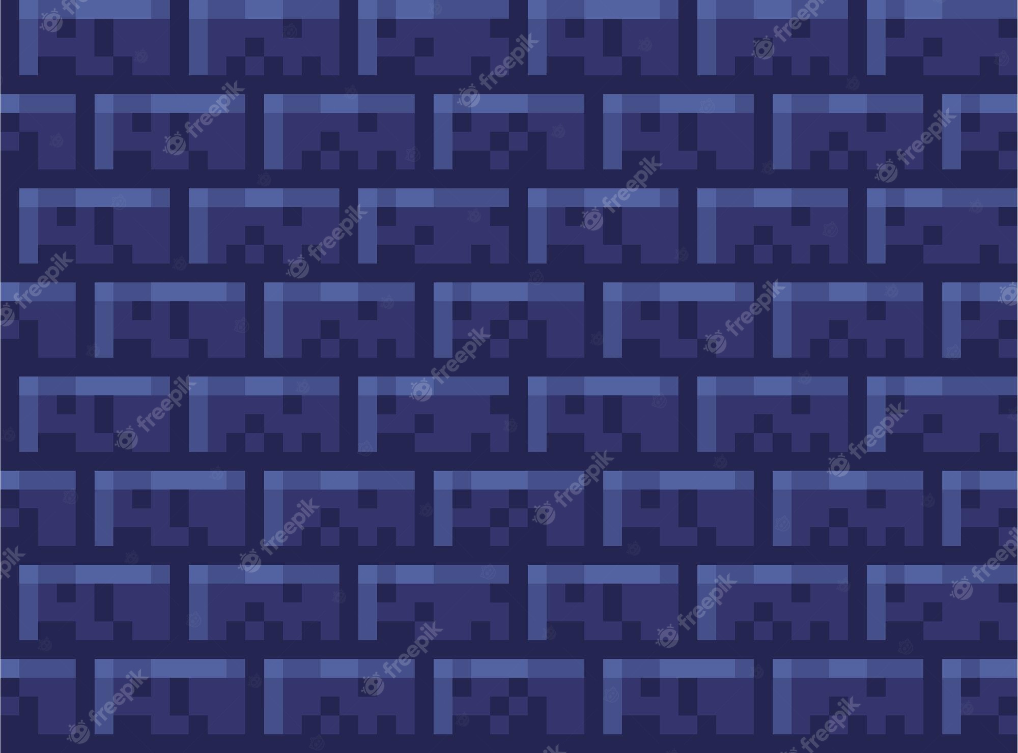 Premium Vector. Pixel brick wall seamless pattern. brick wallpaper stone, decoration texture wall, square pixel backdrop for video game. vector illustration